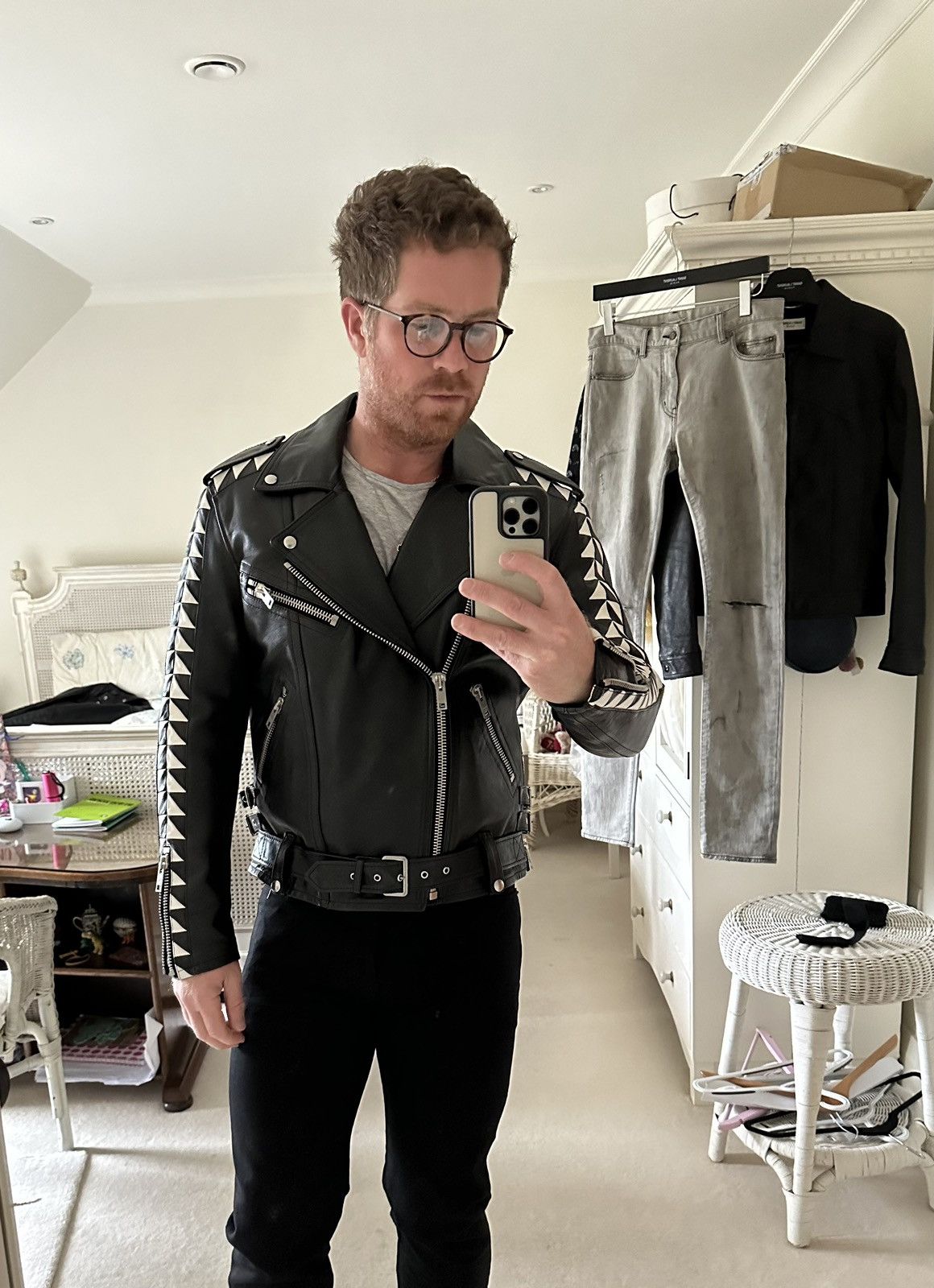 Celine SS22 $6500🤑 Celine biker D Ring leather jacket Hedi grail 48 Size US M / EU 48-50 / 2 - 5 Thumbnail
