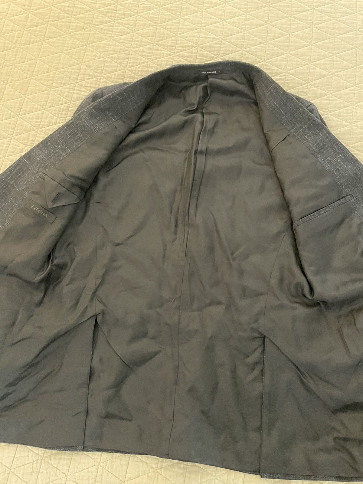Z Zegna Wool-Cotton Notch Lapel Jacket Size 40L - 6 Thumbnail