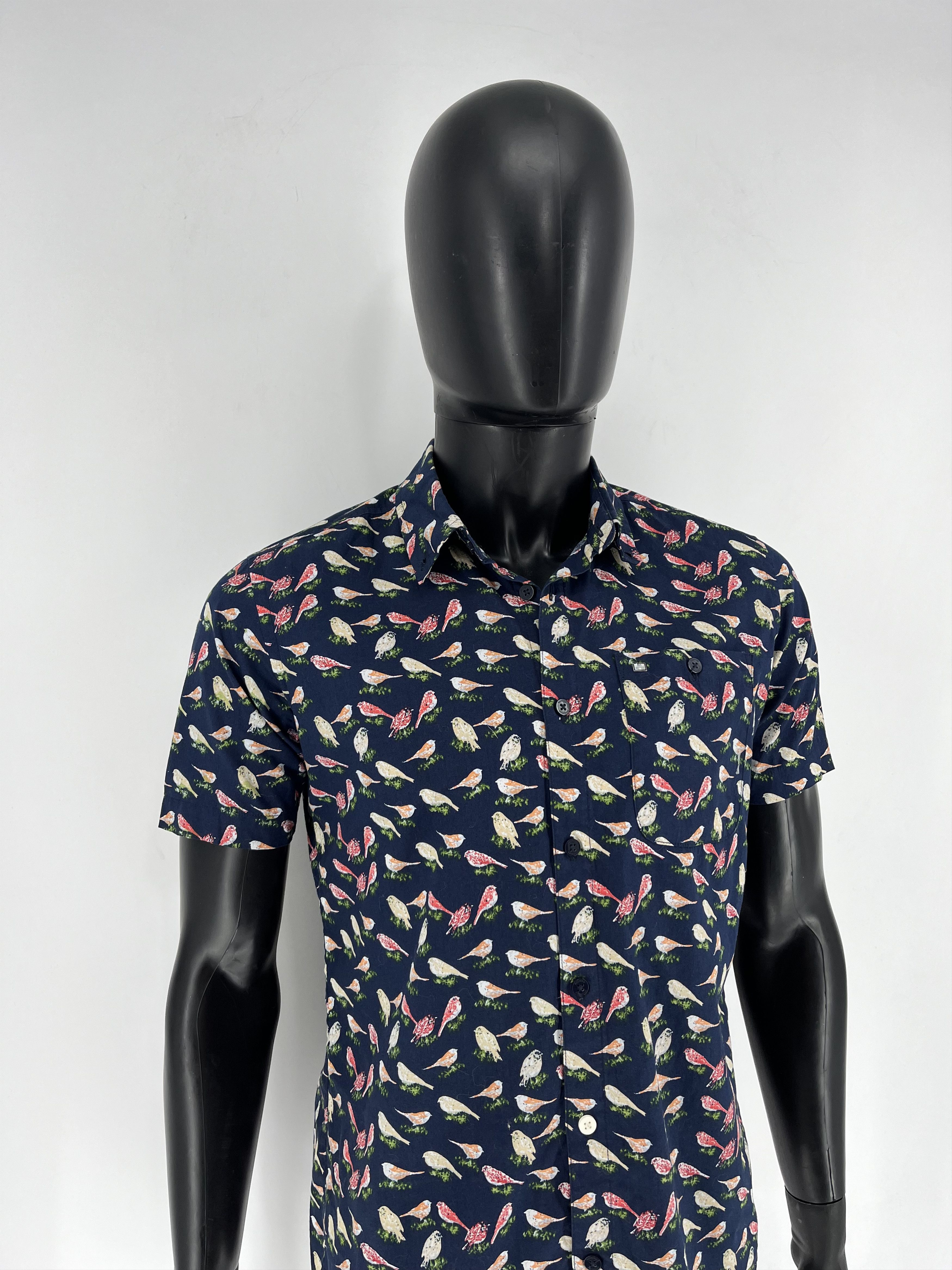 Weekend Offender Weekend Offender Cotton Bird Short Sleeve Shirt Size US S / EU 44-46 / 1 - 3 Thumbnail
