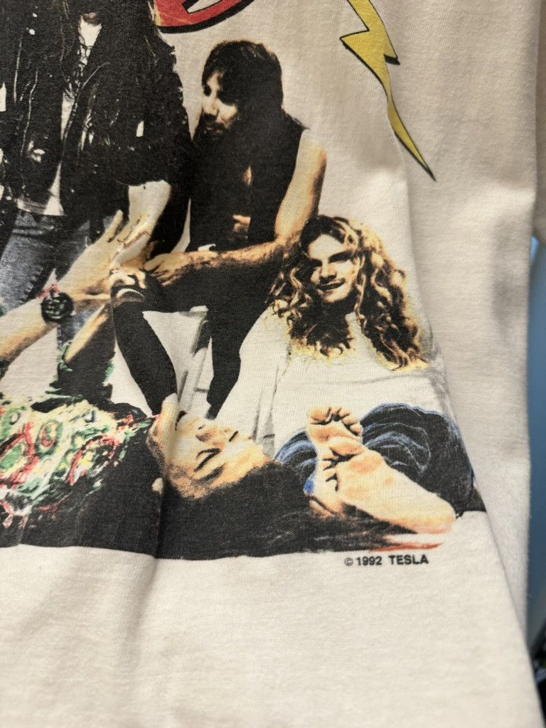 Vintage VINTAGE 1992 TESLA "PSYCHOTIC SUPPER" TOUR SHIRT Size US L / EU 52-54 / 3 - 5 Thumbnail