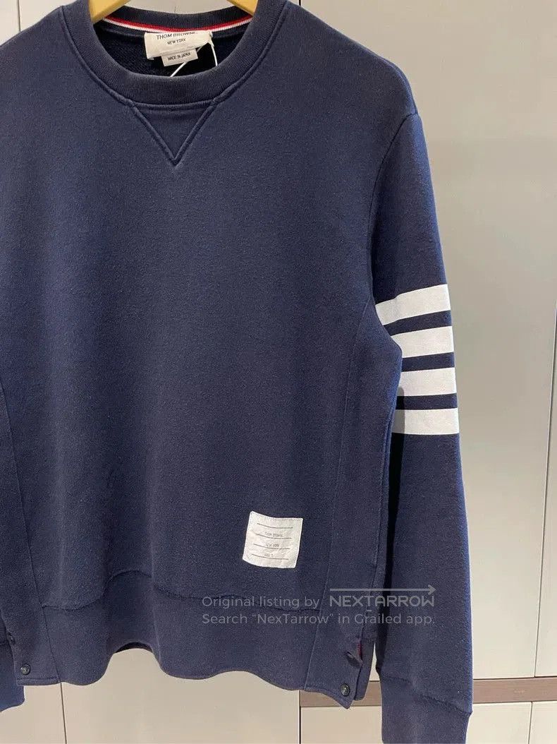 Thom Browne Thom Browne Classic Stripe Crewneck Sweatshirt . Size US S / EU 44-46 / 1 - 5 Thumbnail