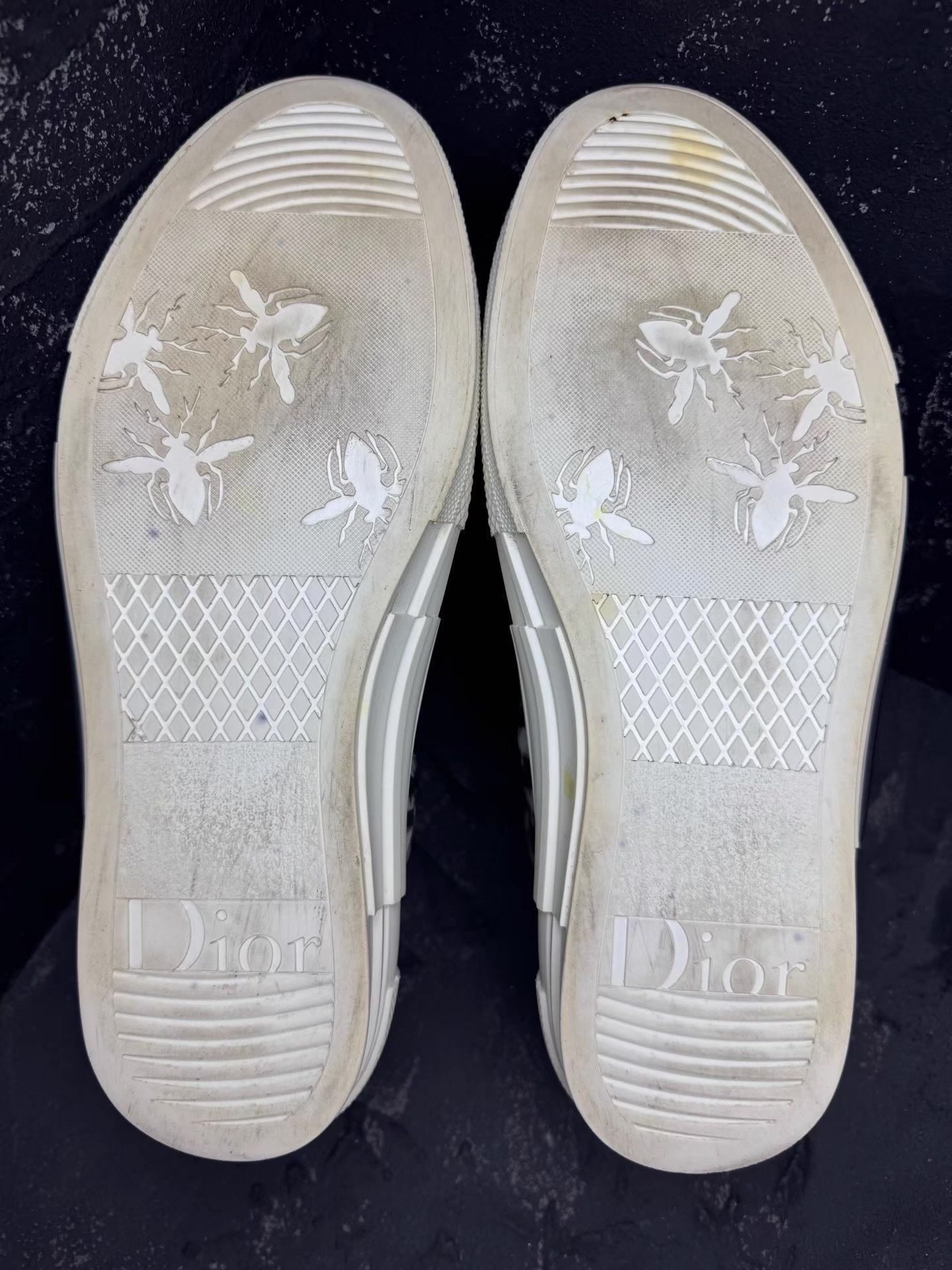 Dior DIOR B23 White & Gray High-Top Sneakers Q10 Size US 8.5 / EU 41-42 - 4 Thumbnail