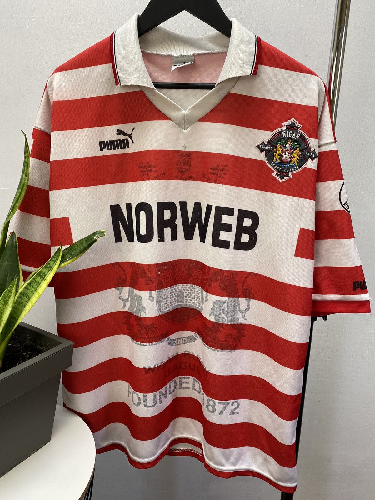 Puma × Vintage WIGAN RUGBY LEAGUE 1995 1996 HOME SHIRT JERSEY CENTENARY Size US XL / EU 56 / 4 - 7 Thumbnail