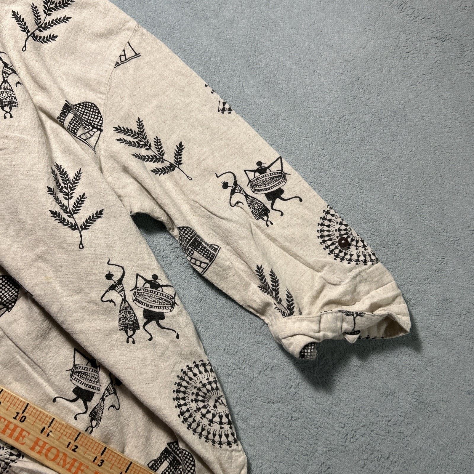 Fabiana Filippi VTG Linen Blend Aztec Native Tunic Large Caveman Wall Art Size L / US 10 / IT 46 - 16 Thumbnail