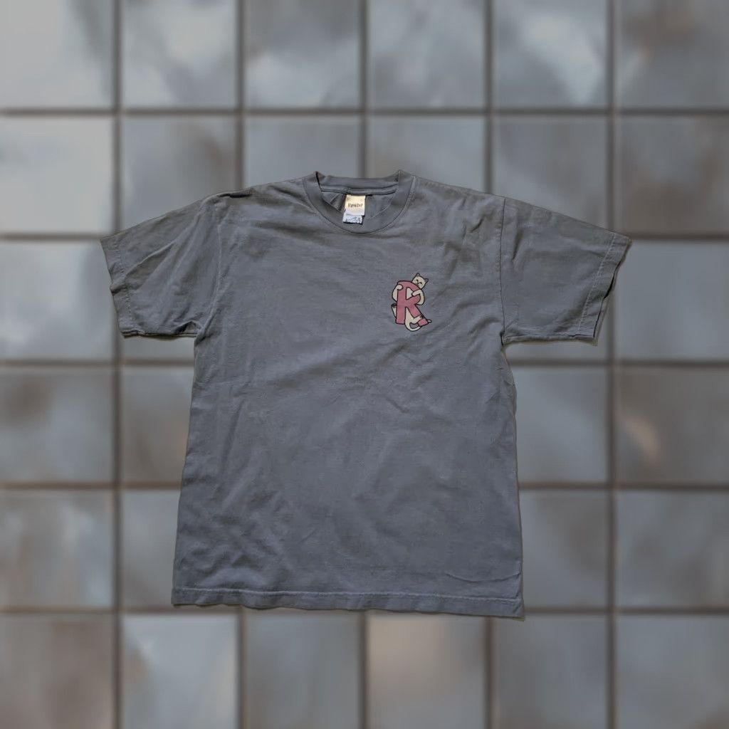 RIPNDIP RIPNDIP Lord Nermal Felt Graphic Cat Light Blue Crewneck Skate T-Shirt Sz. M Size US M / EU 48-50 / 2 - 1 Thumbnail