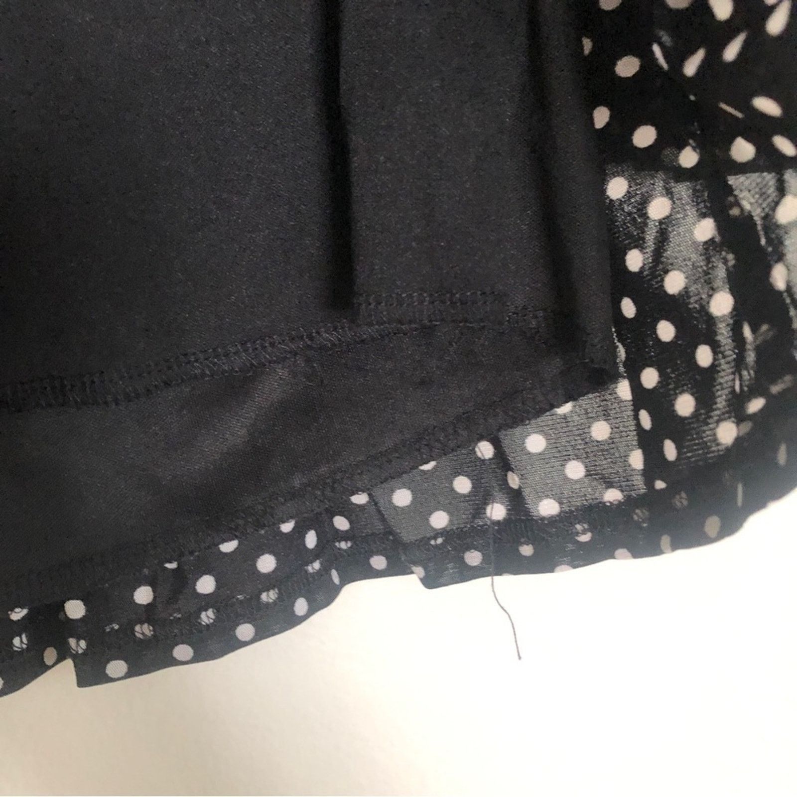 Other Ember Black White Polka Dot Bell Sleeve Peplum Blouse Top Size M / US 6-8 / IT 42-44 - 7 Thumbnail