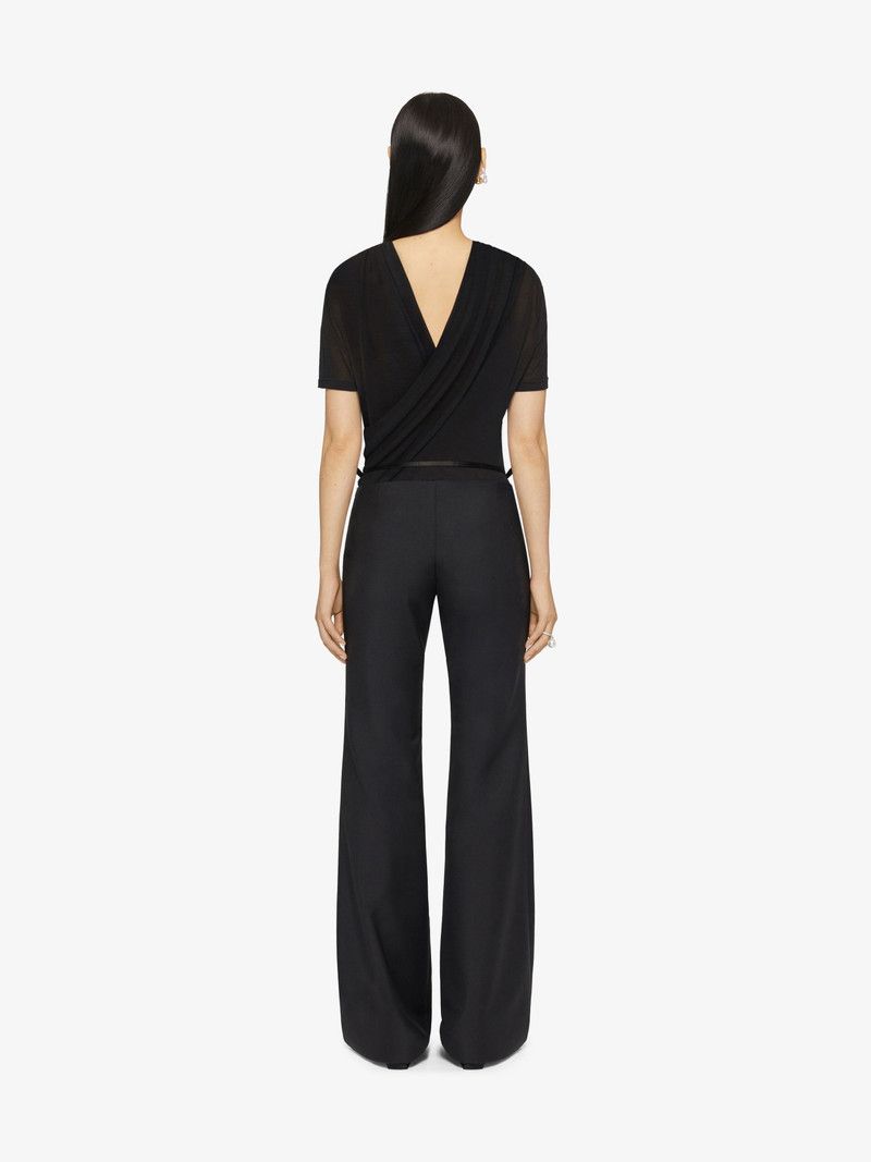 Givenchy o1w1db10326 Draped Back Fitted T Shirt in Black Size L / US 10 / IT 46 - 4 Thumbnail