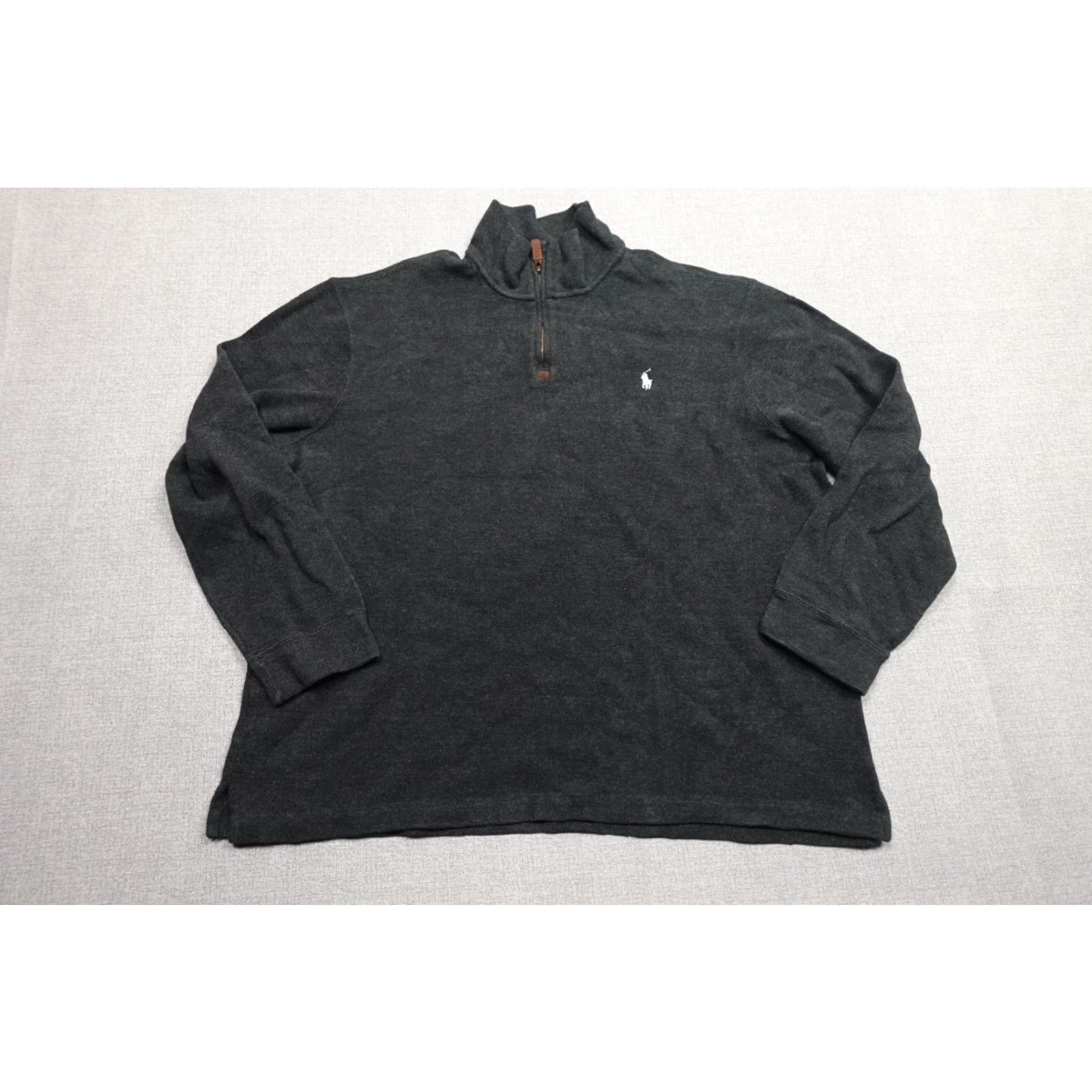 Ralph Lauren Polo Ralph Lauren Sweater Mens 2XL Gray Preppy Zip 1/4 Quarter Zip Pullover Classic Knit Gray Polo Ralph Lauren Size US XXL / EU 58 / 5 - 3 Thumbnail