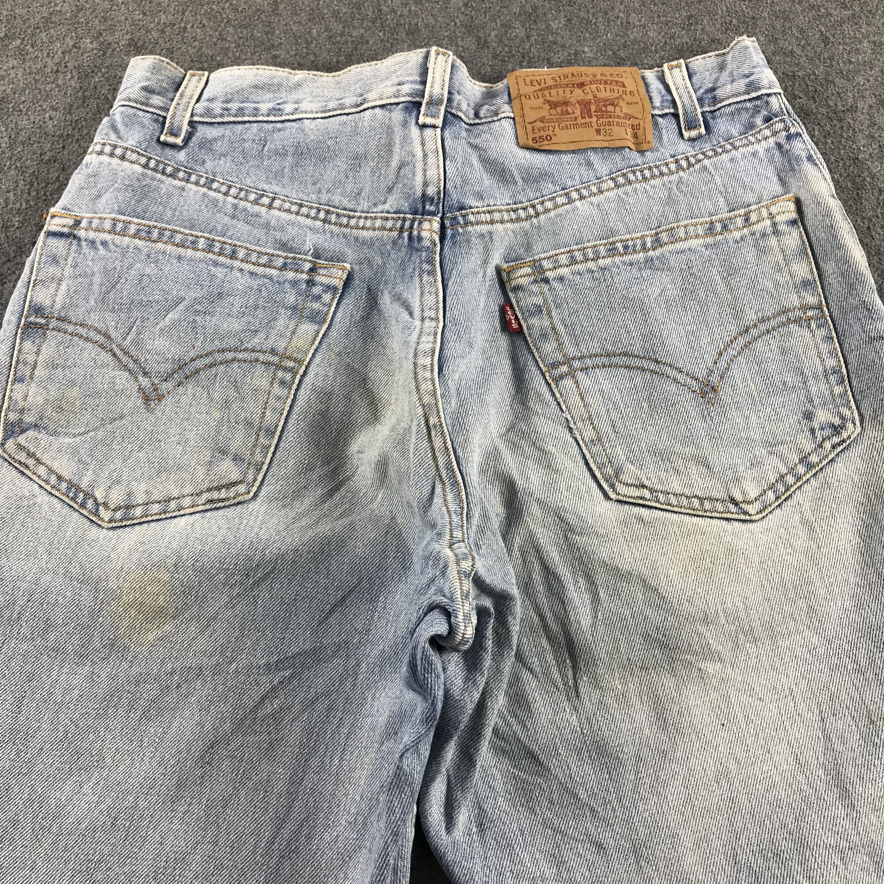 Levi's Vintage Levis 550 Jeans Faded Blue Short Pants KJ3454 Size US 32 / EU 48 - 4 Thumbnail