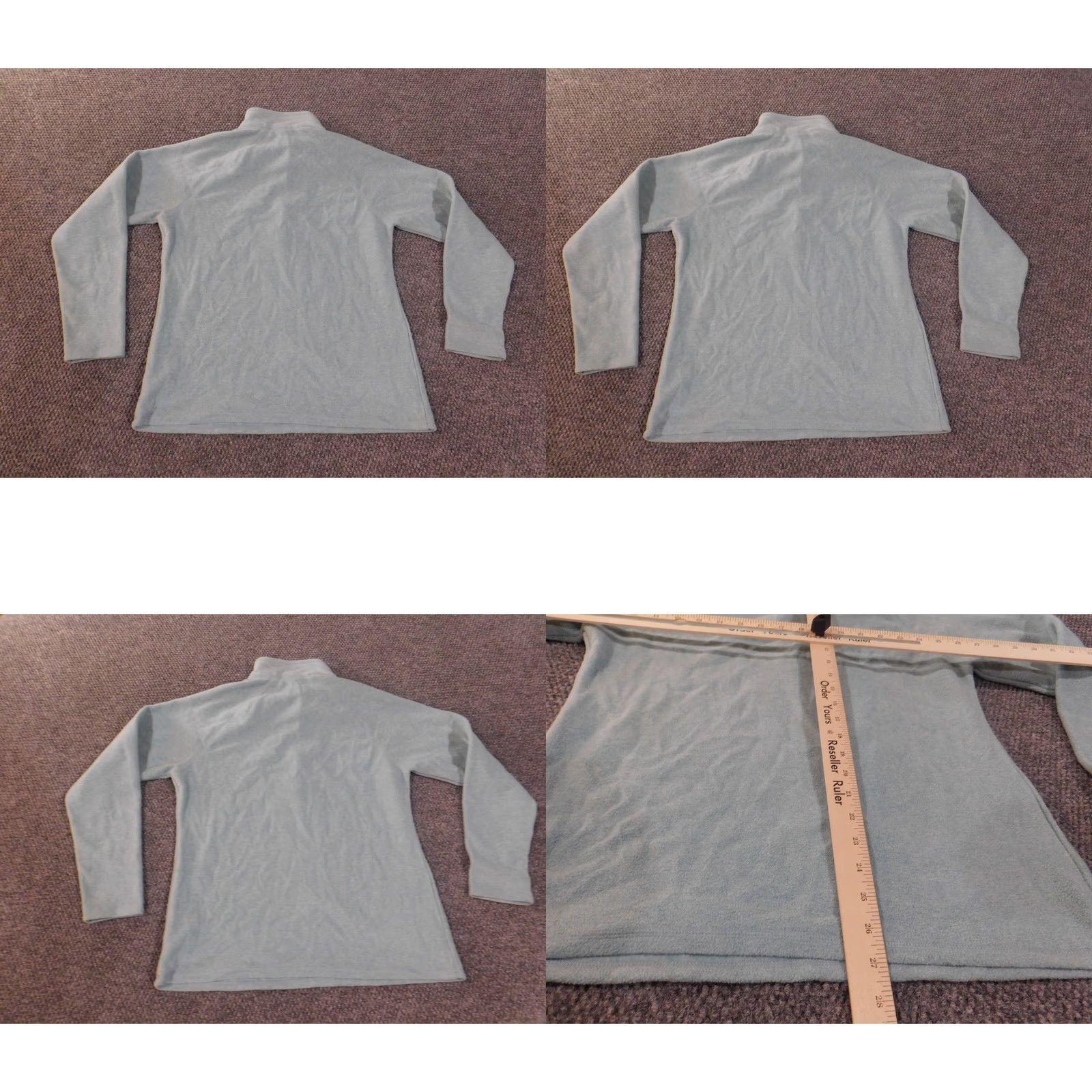 Eddie Bauer Eddie Bauer Sweater Womens M Blue 1/4 Zip Fleece Pullover Raglan Sleeve Mock Neck Casual Winter Regular Logo Pattern Solid Size M / US 6-8 / IT 42-44 - 8 Thumbnail