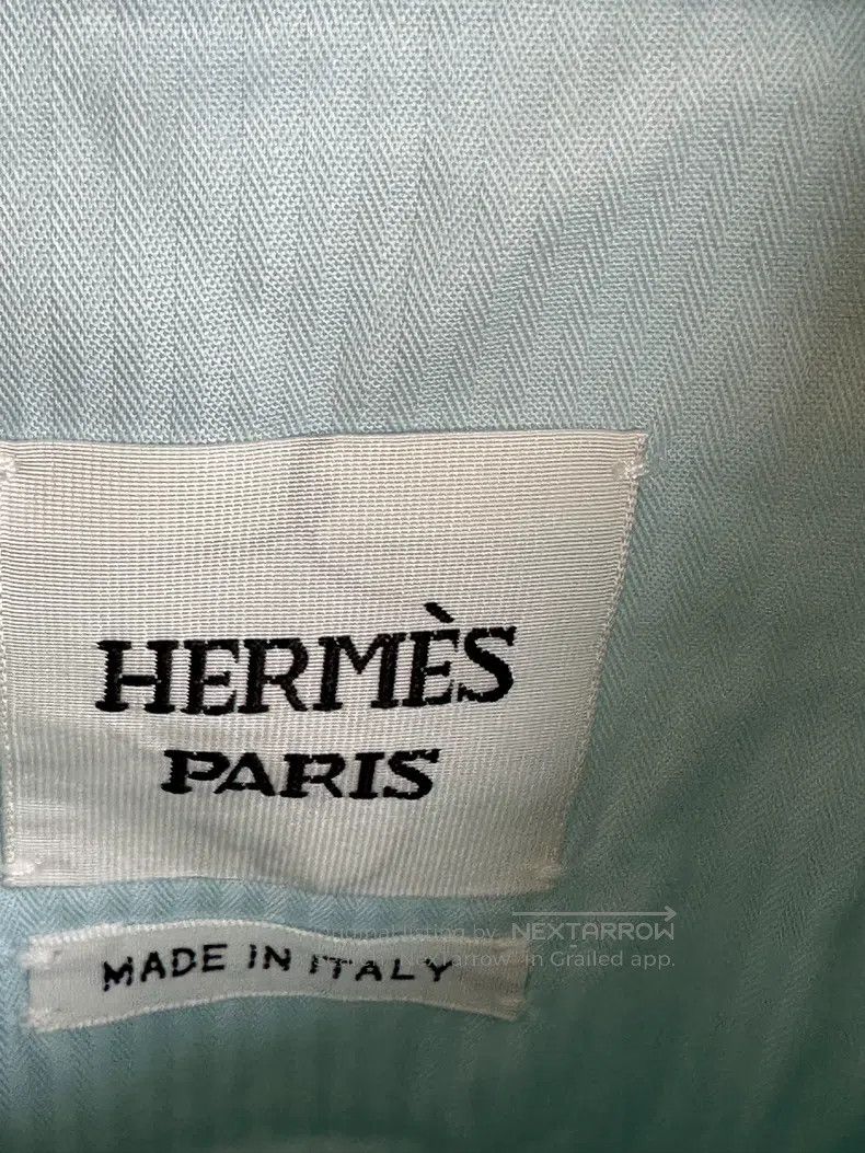 Hermes Hermes Pig Nose Full Print Blue Denim Jacket Size XXS / US 00 / IT 34 - 2 Thumbnail
