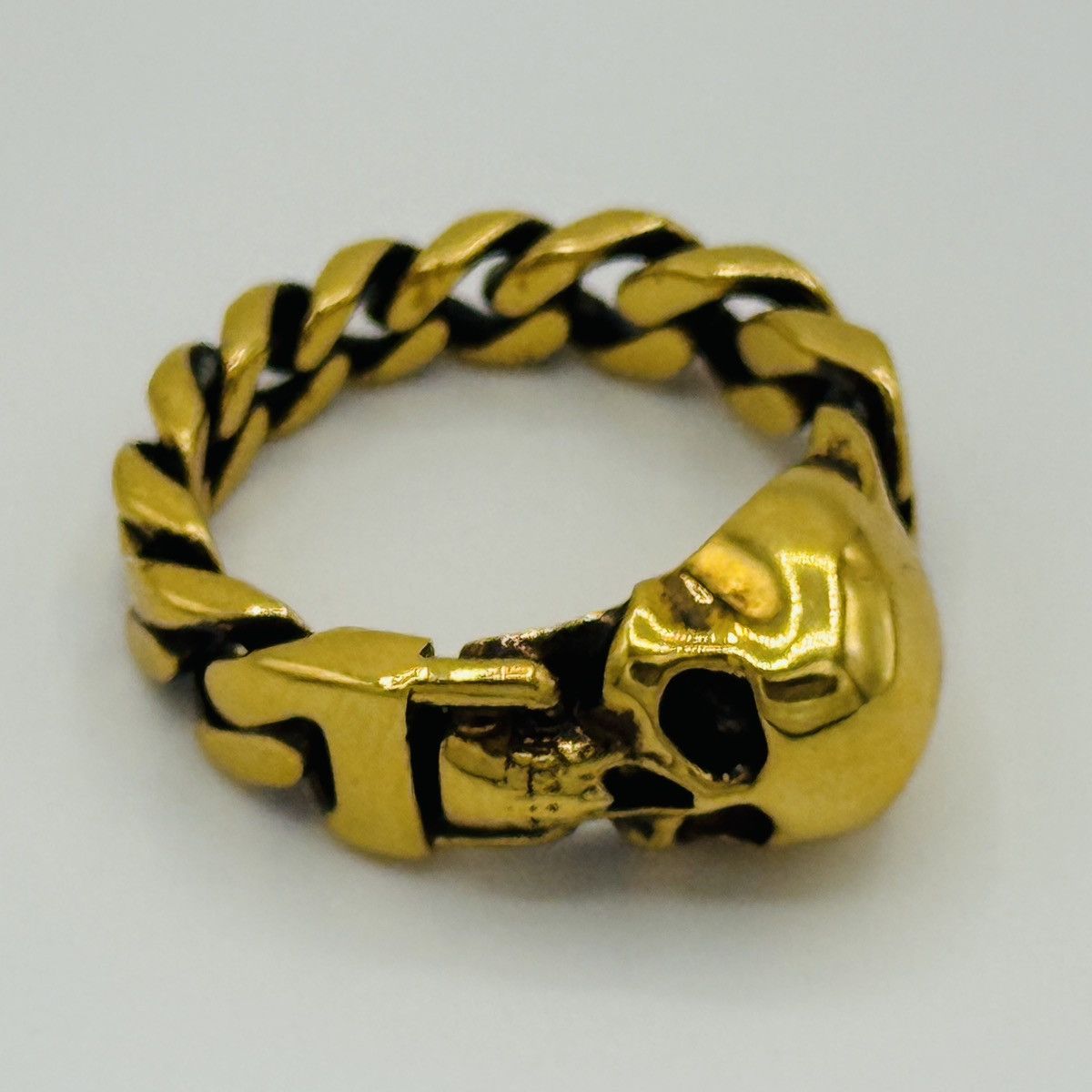 Alexander McQueen Alexander McQUEEN Gold Tone Skull Motif Ring - Made in Italy Size ONE SIZE - 1 Thumbnail