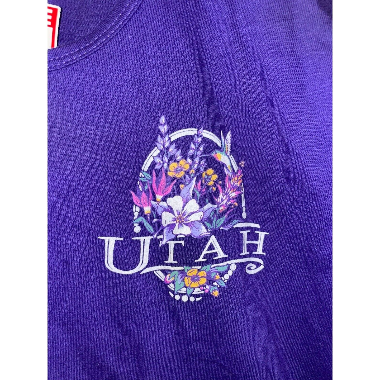 Vintage Vintage Womens Utah Shirt Purple State Bird Tee Top 90s S Size S / US 4 / IT 40 - 3 Thumbnail