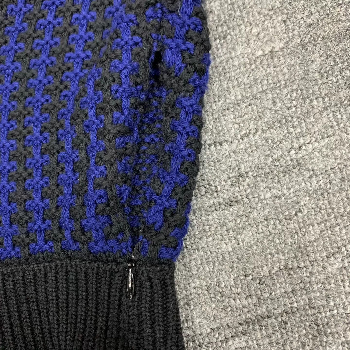 Dior Dior Black Blue Wool Sweater 38 95 New Size S / US 4 / IT 40 - 9 Thumbnail