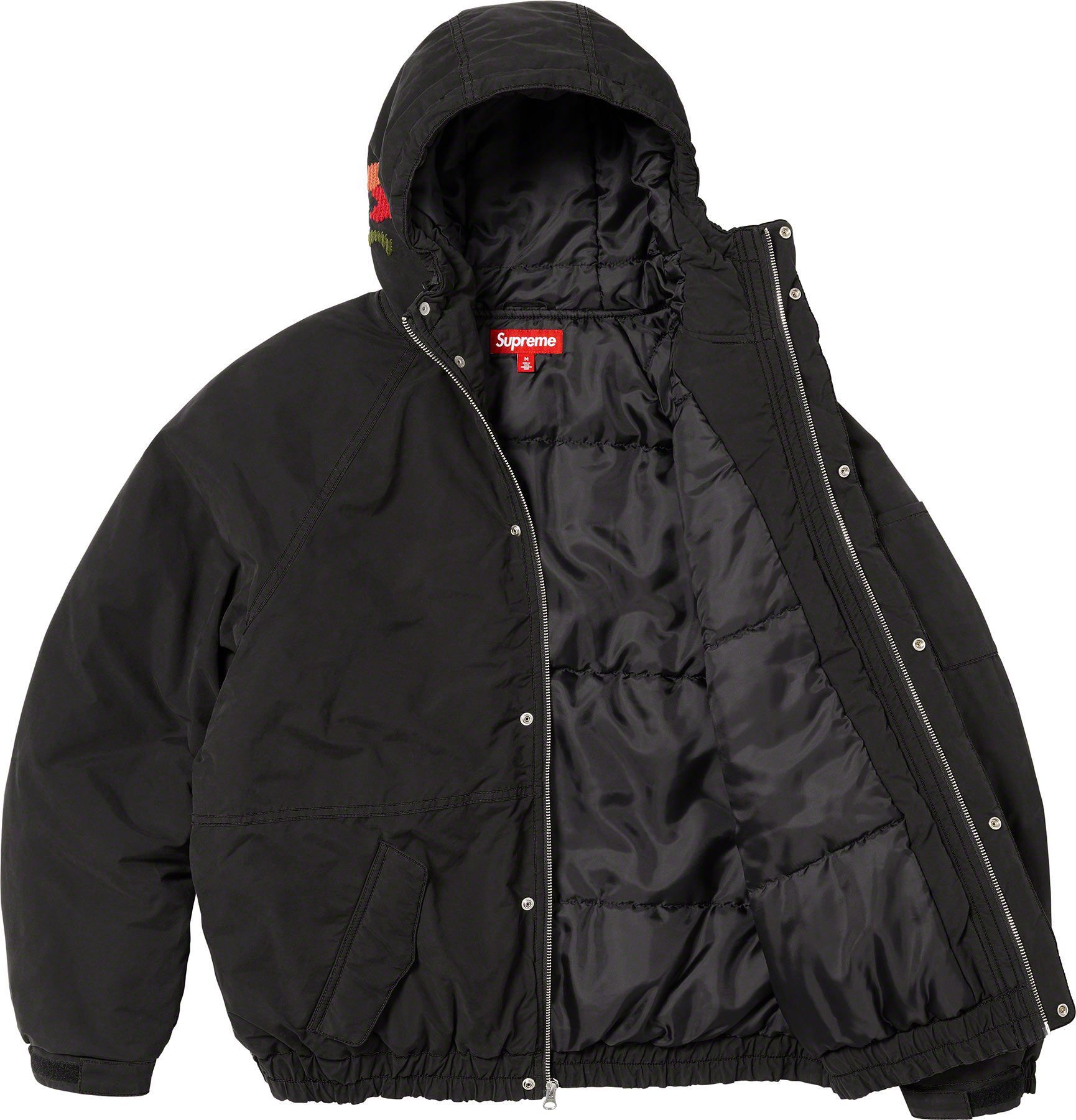 Supreme Supreme Needlepoint Hooded Jacket Black (Size XL) Size US XL / EU 56 / 4 - 3 Thumbnail