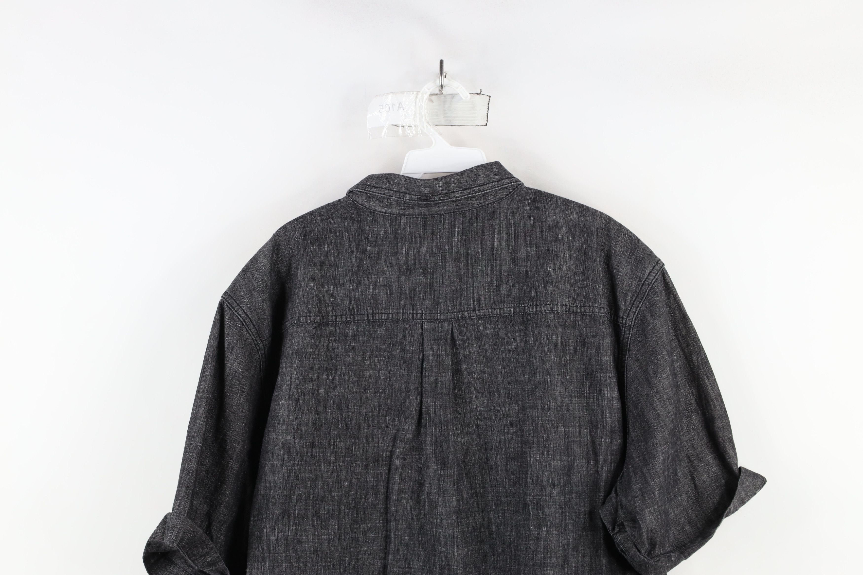 Harley Davidson × Vintage Vintage Harley Davidson Chambray Short Sleeve Button Shirt Size US XL / EU 56 / 4 - 10 Thumbnail
