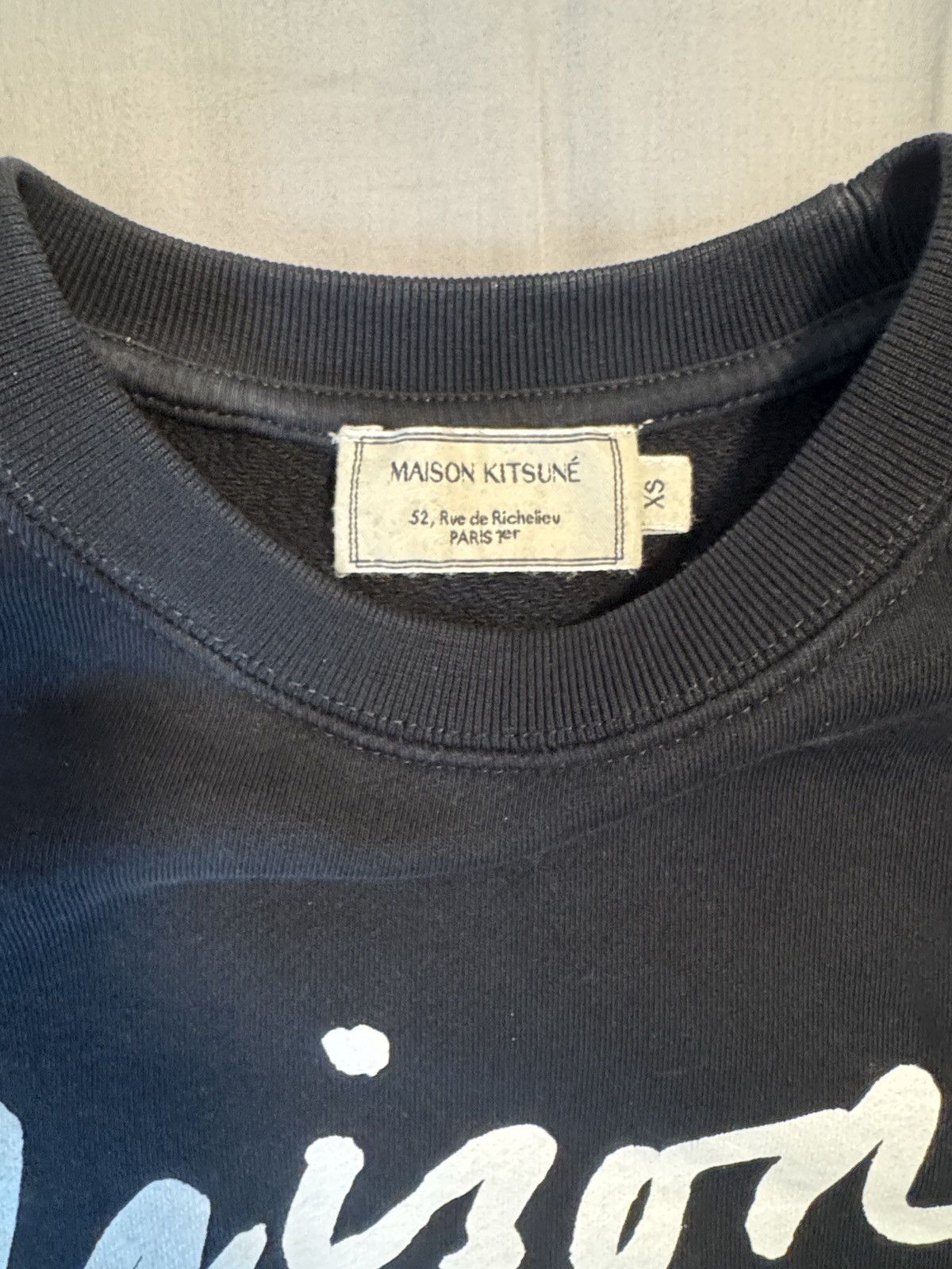 Maison Kitsune MAISON KITSUNE Black Crewneck Size XS / US 0-2 / IT 36-38 - 2 Thumbnail