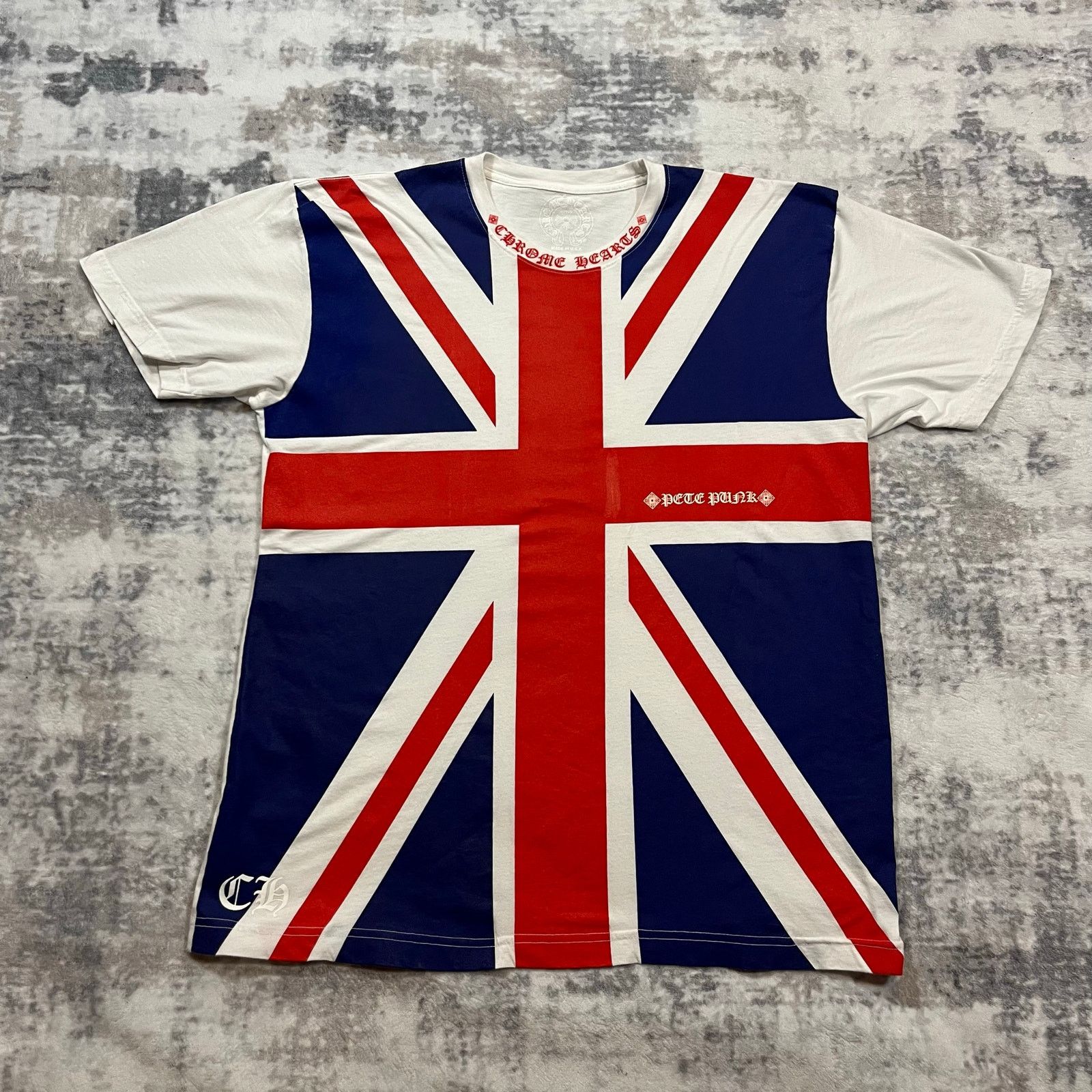 Authentic Chrome Hearts Union Jack UK Flag Tee XL