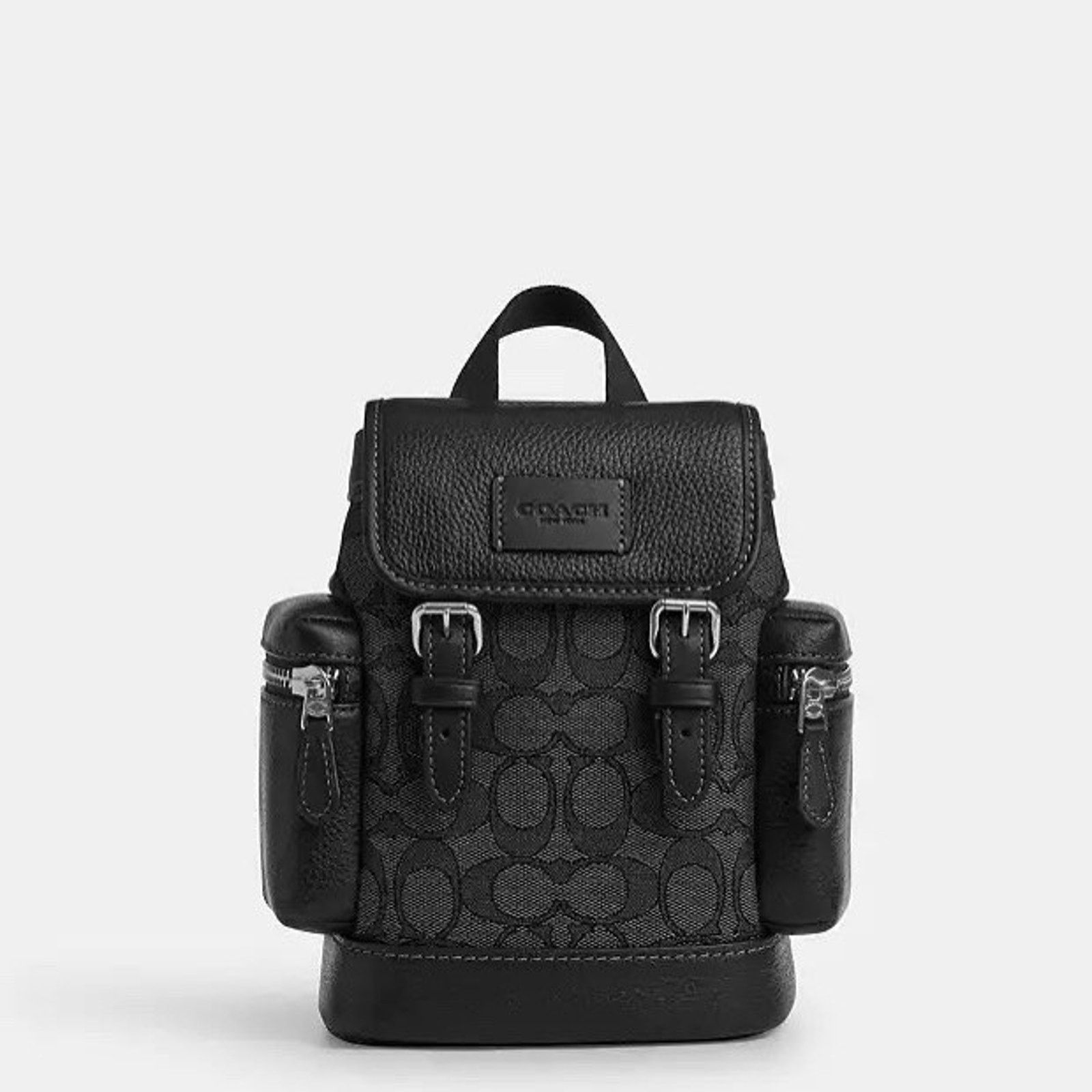 Coach NWT Coach Sprint Sling Pack Jacquard Charcoal/Black CBF64 Size ONE SIZE - 5 Thumbnail