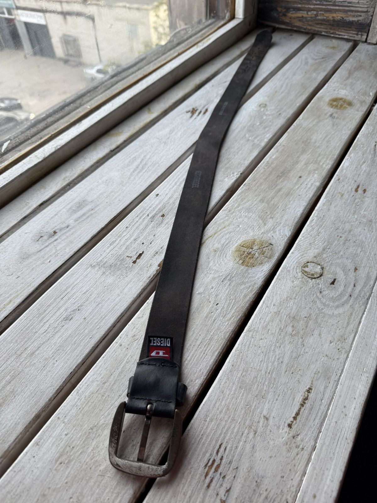 Diesel × Japanese Brand × Vintage Cowboy 90s Diesel Leather Black Belt Made In Italy Size ONE SIZE - 5 Thumbnail