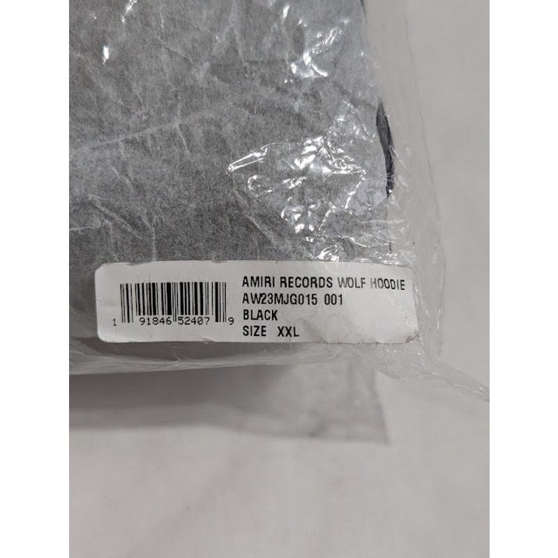 Amiri o1rshd1 Records Wolf Hoodie in Black Size US XXL / EU 58 / 5 - 20 Thumbnail