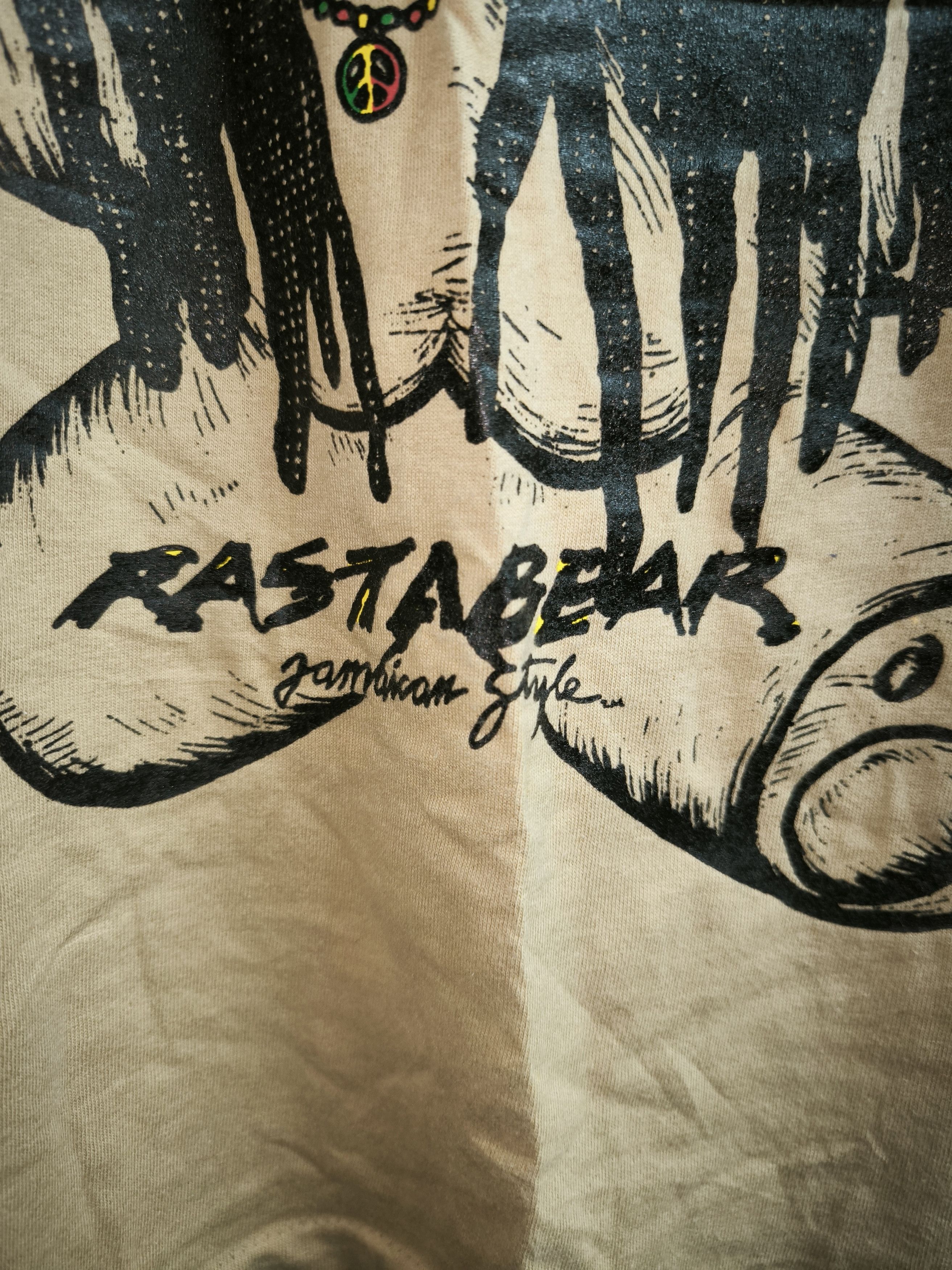 Anvil × Vintage 90s Rastabear Jamaica Style Tee Size US M / EU 48-50 / 2 - 11 Thumbnail