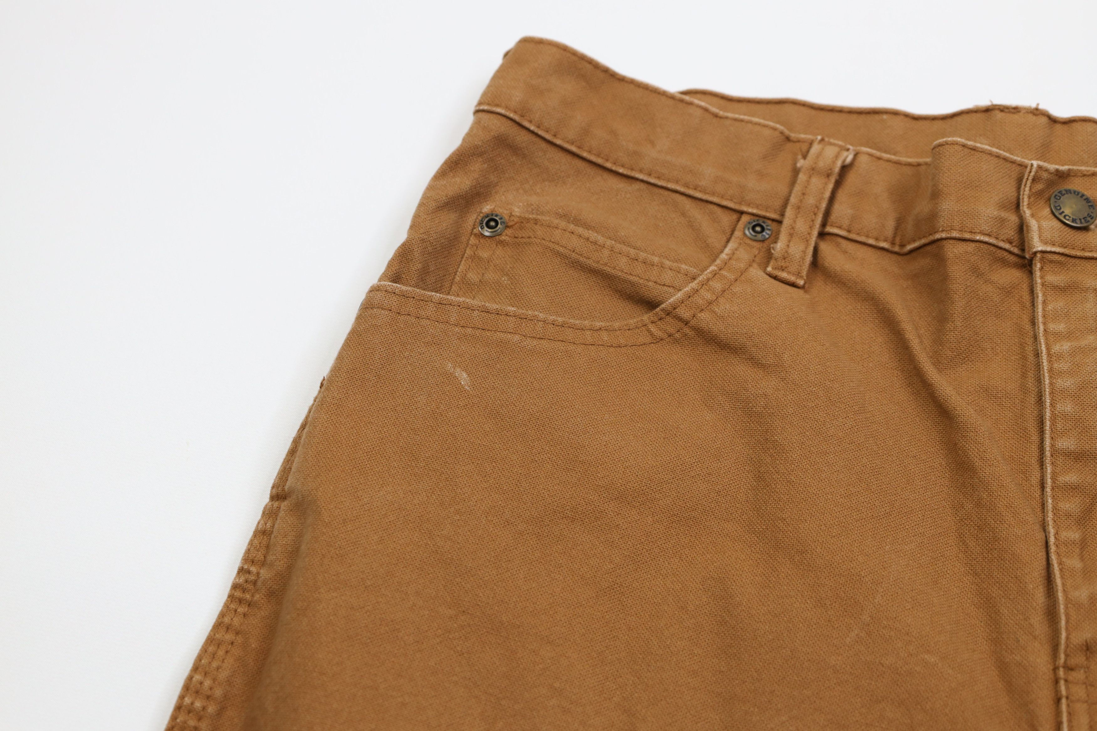 Dickies Vintage Y2K Dickies Wide Leg Dungaree Pants Duck Brown Size US 32 / EU 48 - 8 Thumbnail
