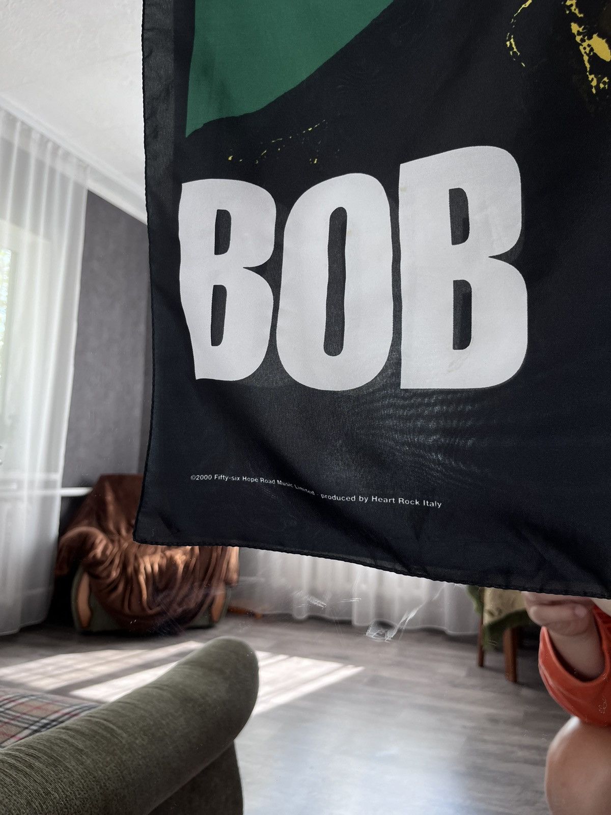 Bob Marley Bob Marley One Love Vintage Scarf Postage 00s big logo Reggi Size ONE SIZE - 4 Thumbnail