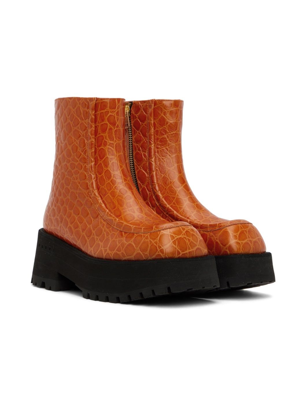 Marni o1y1025 Ankle Boots in Orange Size US 6 / IT 36 - 3 Thumbnail