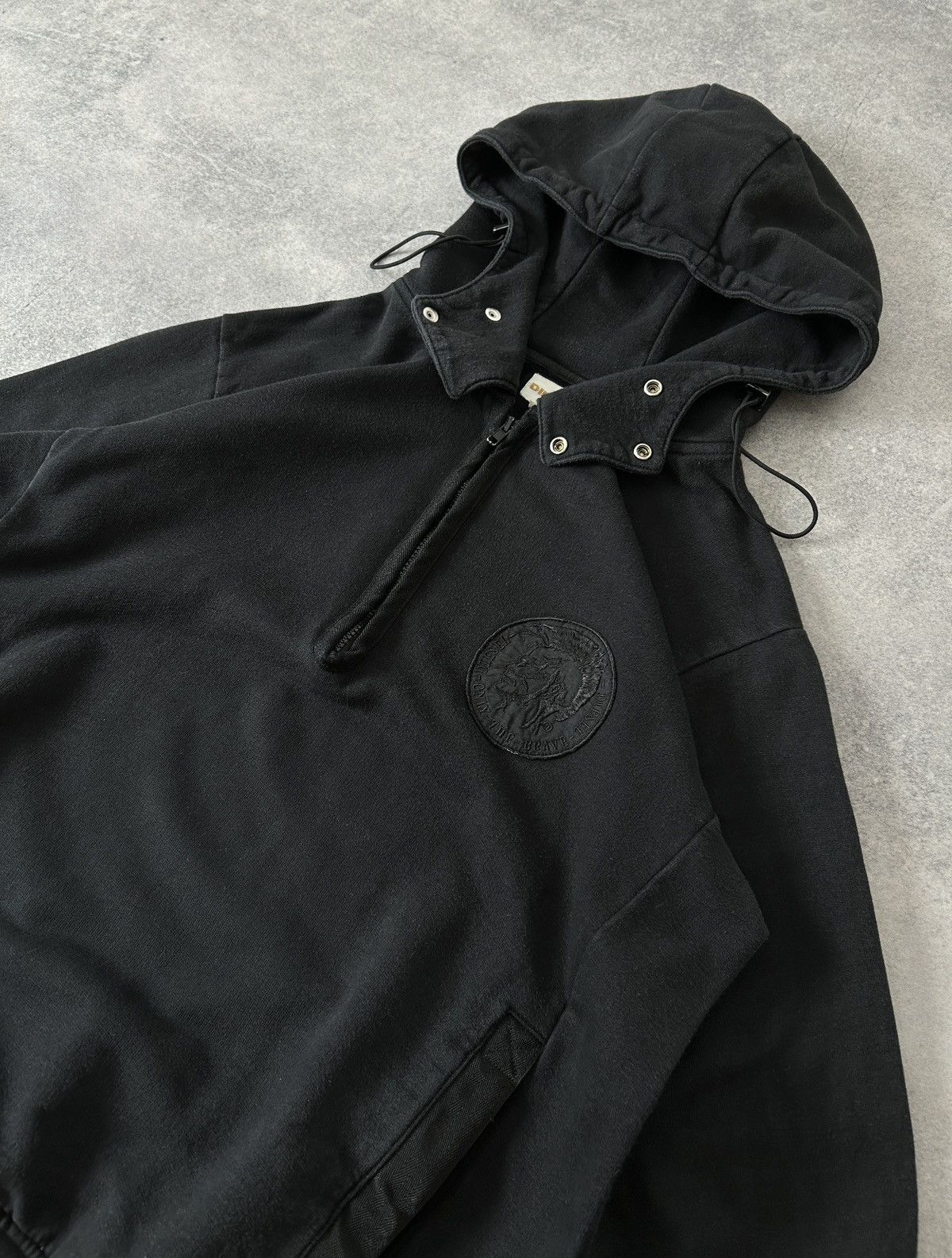Diesel Black Gold Diesel black&gold black ninja black hoodies mens rare Size US XL / EU 56 / 4 - 4 Thumbnail