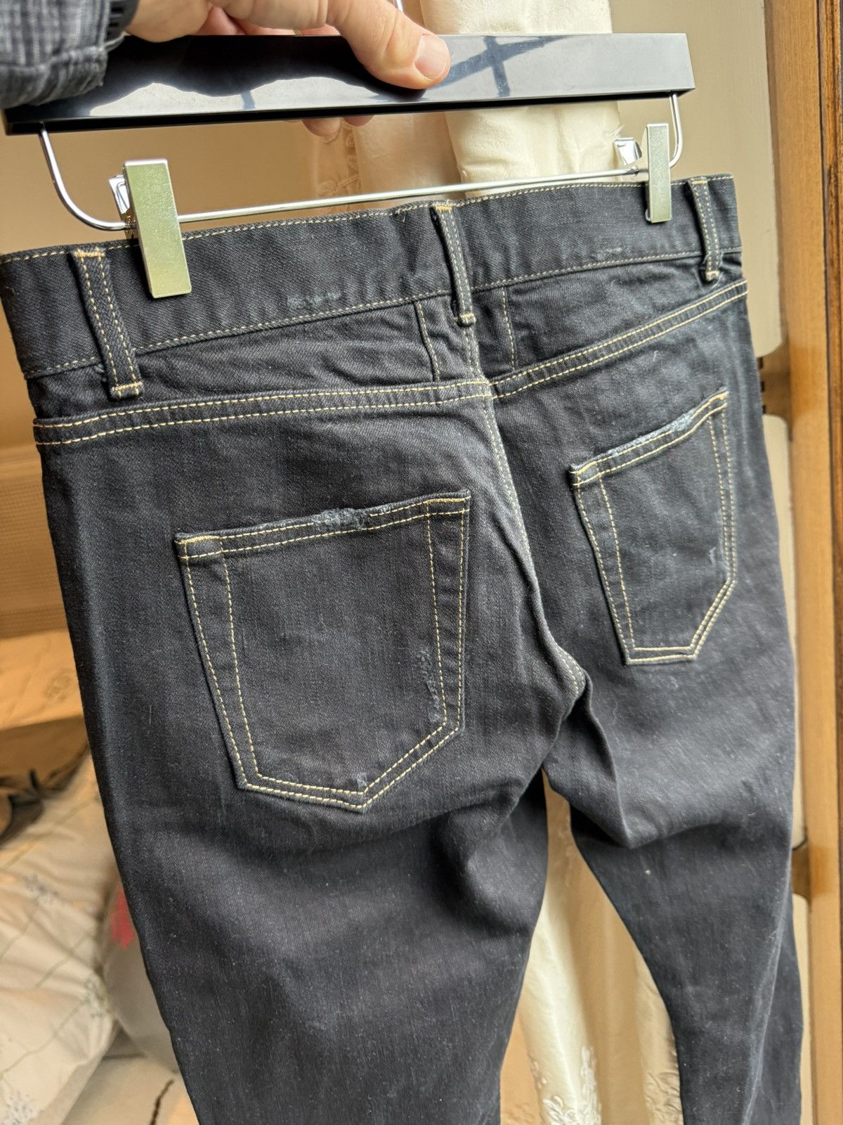 Saint Laurent Paris SS16 Saint Laurent surf sound crash trash black ripped jeans Size US 30 / EU 46 - 17 Thumbnail