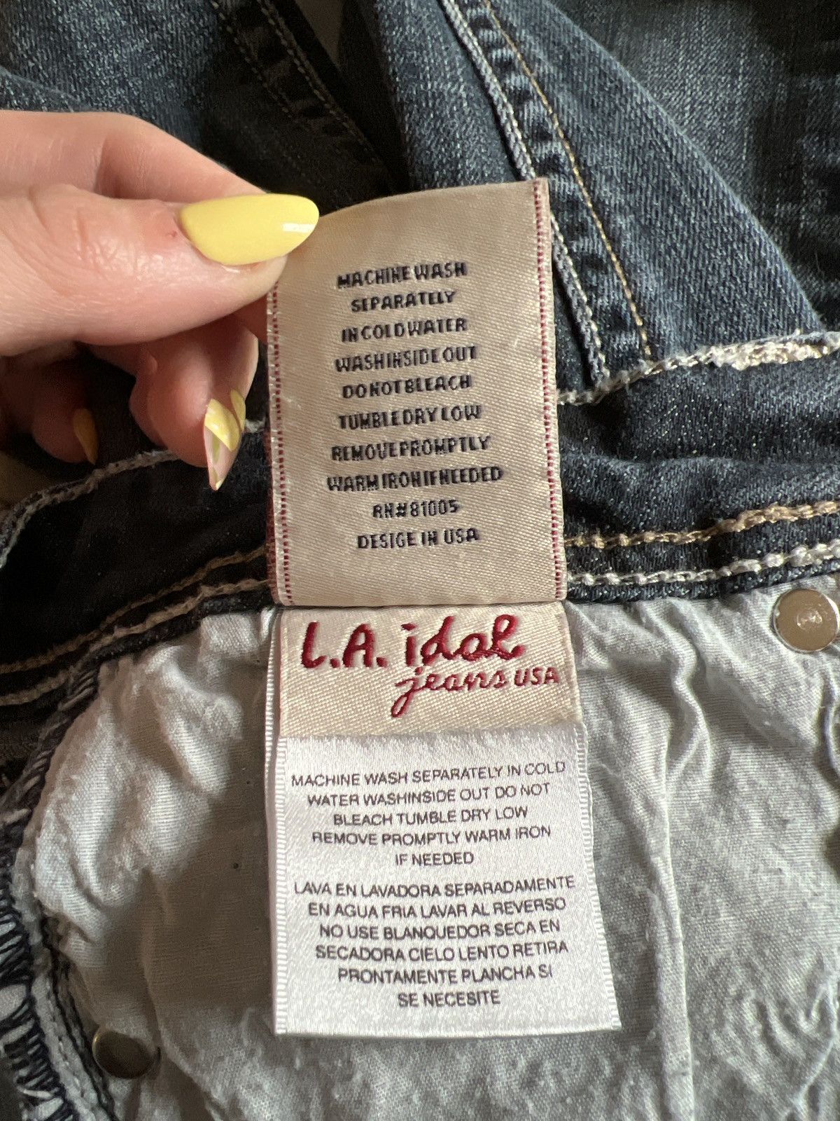 Vintage L.A. Idol USA Bootcut Jeans Size 28" / US 6 / IT 42 - 5 Thumbnail