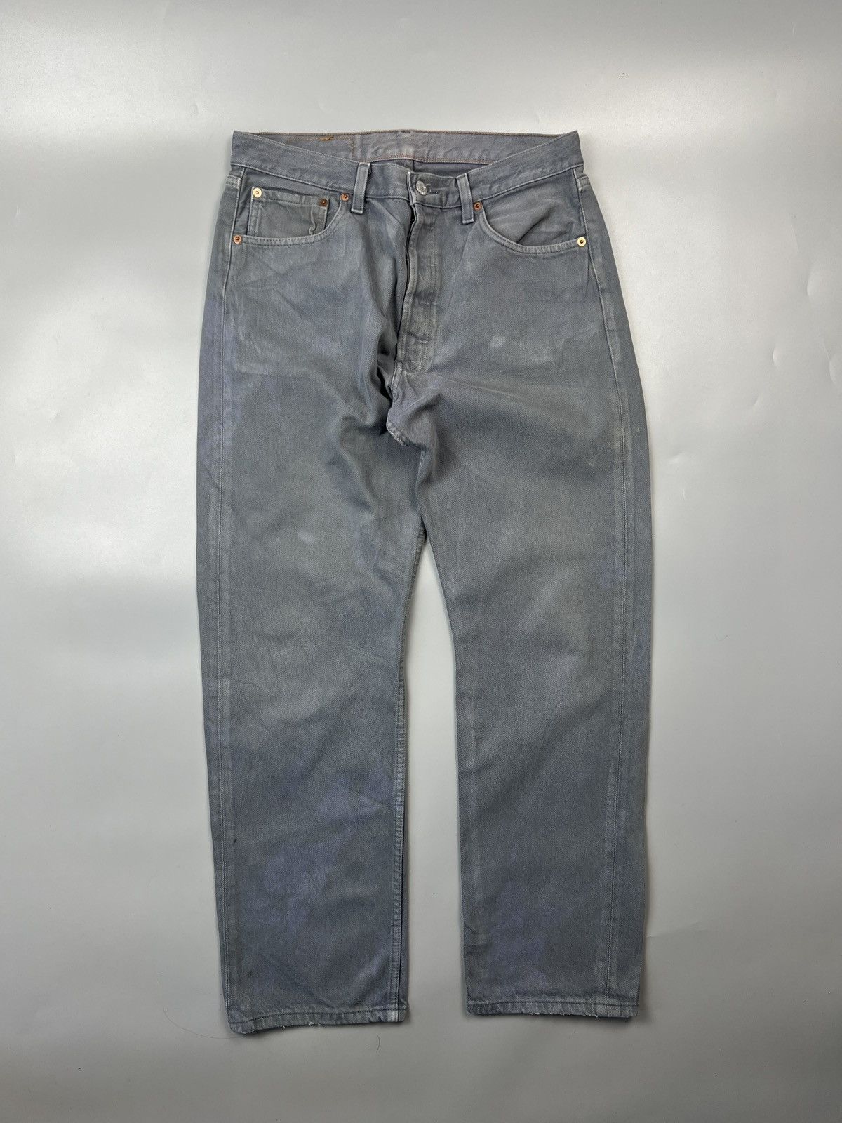Levi's × Levi's Vintage Clothing × Vintage Levi’s 501 Gray Vintage Denim Jeans Pants (Y0567) Size US 34 / EU 50 - 1 Thumbnail
