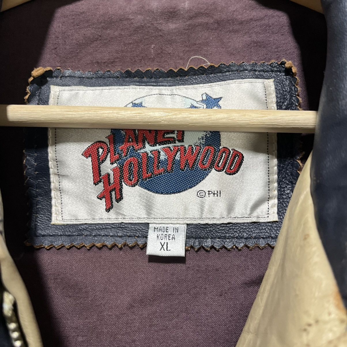 Planet Hollywood Vintage 90s Planet Hollywood California Leather Jacket XL Size US XL / EU 56 / 4 - 10 Thumbnail