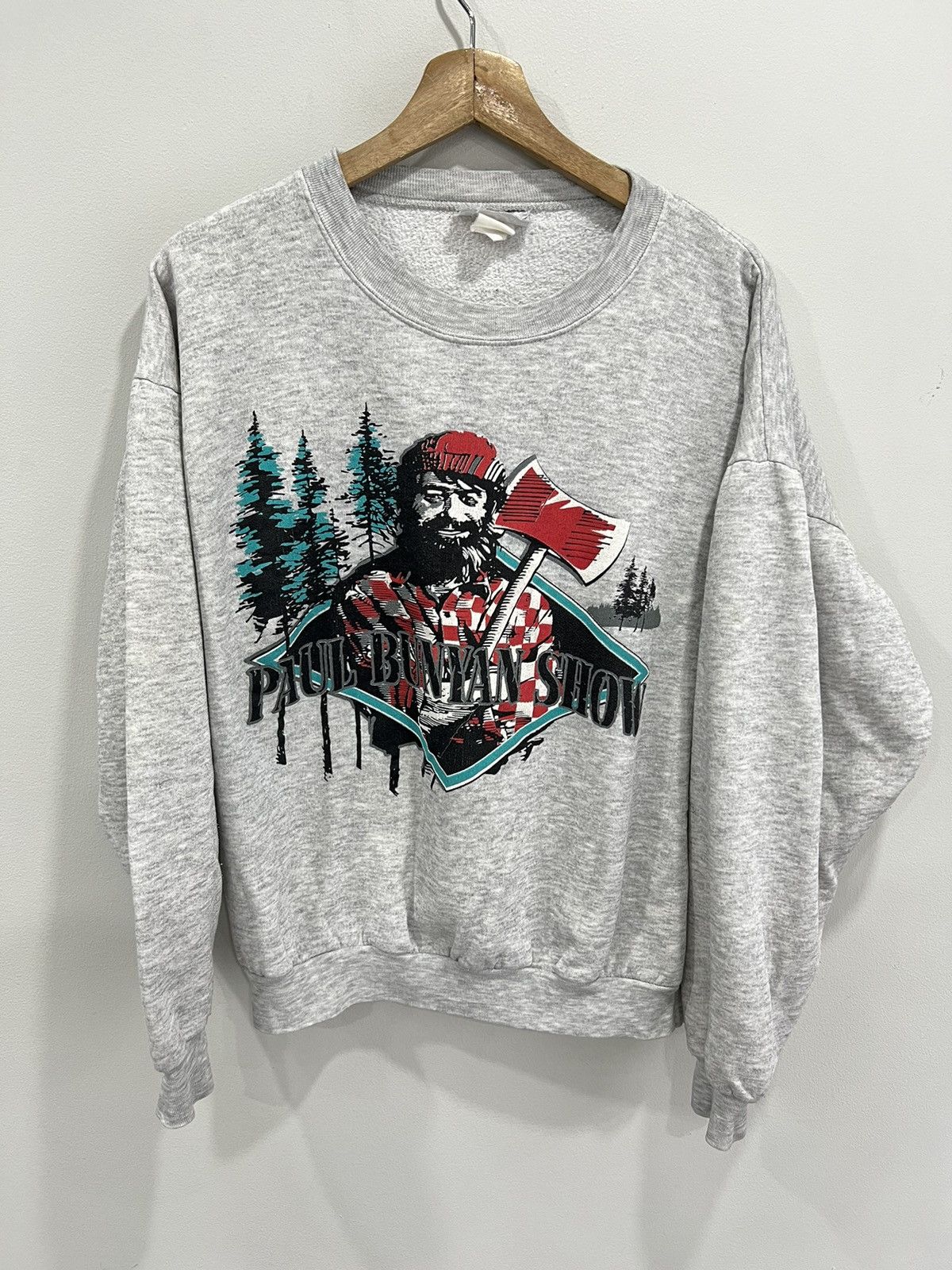 Vintage Vintage Paul Bunyan Show Sweater sweatshirt trees wood Size US S / EU 44-46 / 1 - 1 Thumbnail