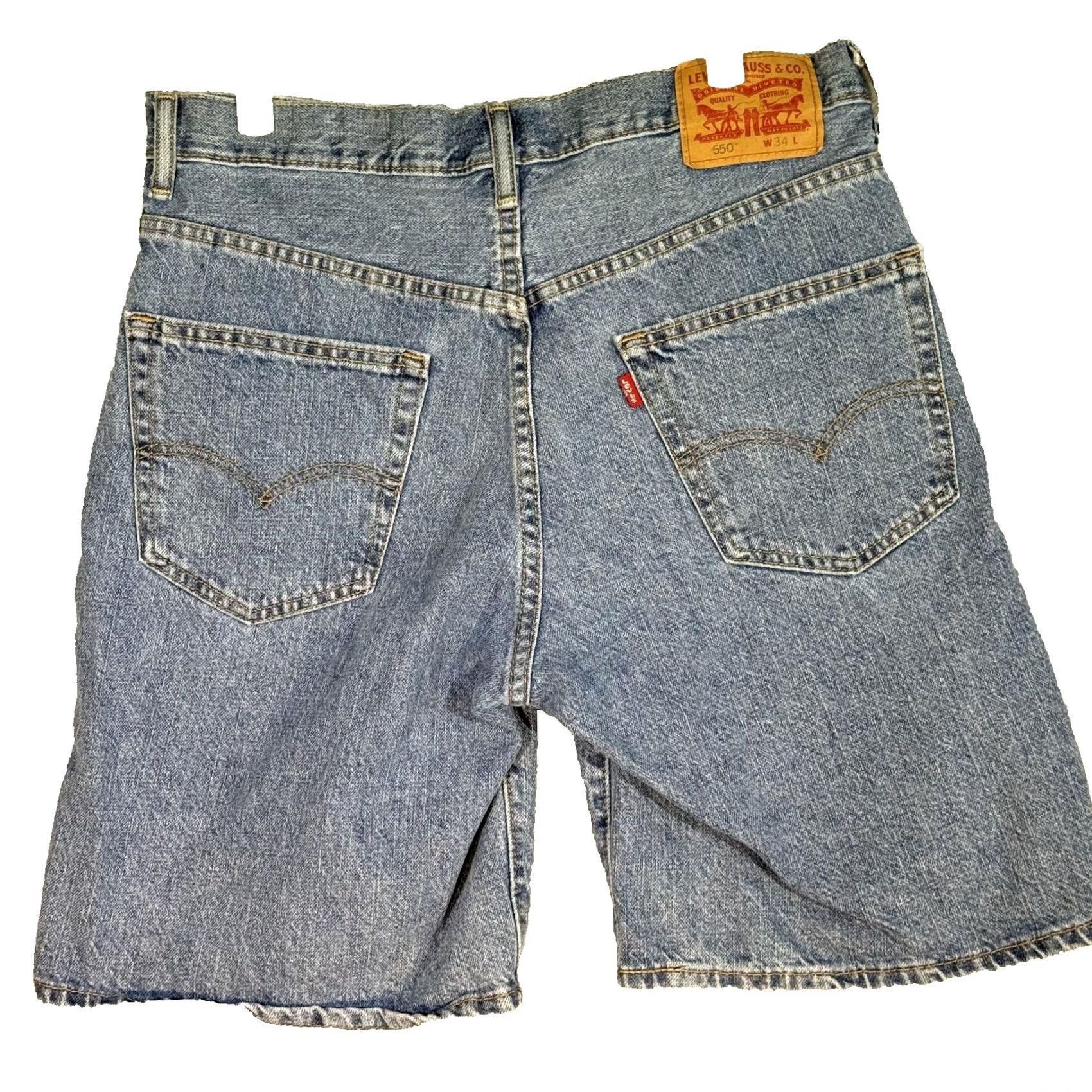 Levi's VINTAGE Levi’s 550 Denim Shorts Mens 34 Blue Relaxed Fit Bermuda Casual Summer Size US 34 / EU 50 - 2 Thumbnail