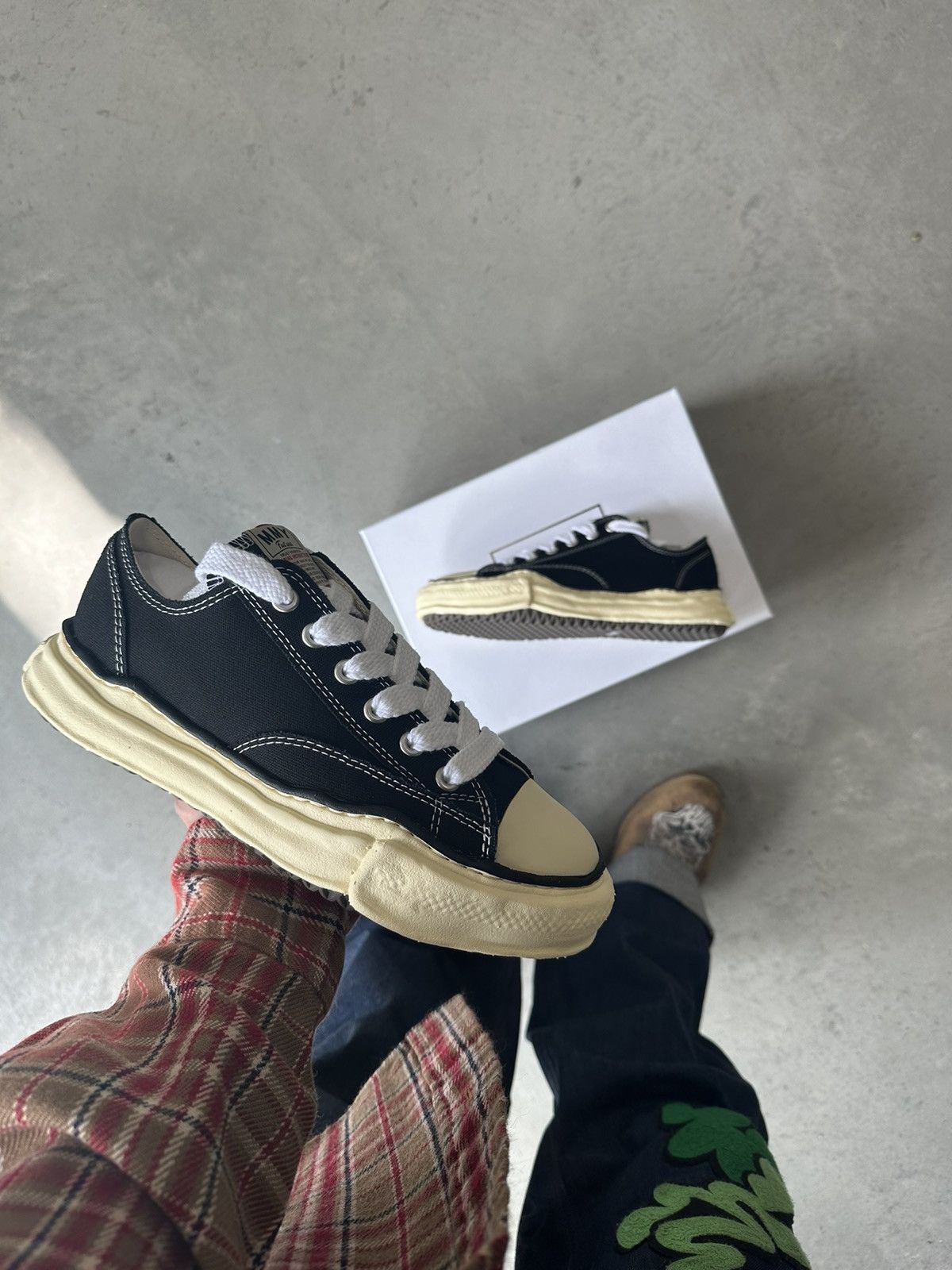 image of Maison Mihara Yasuhiro Vintage Sole Sneaker in Black, Men's (Size 8)