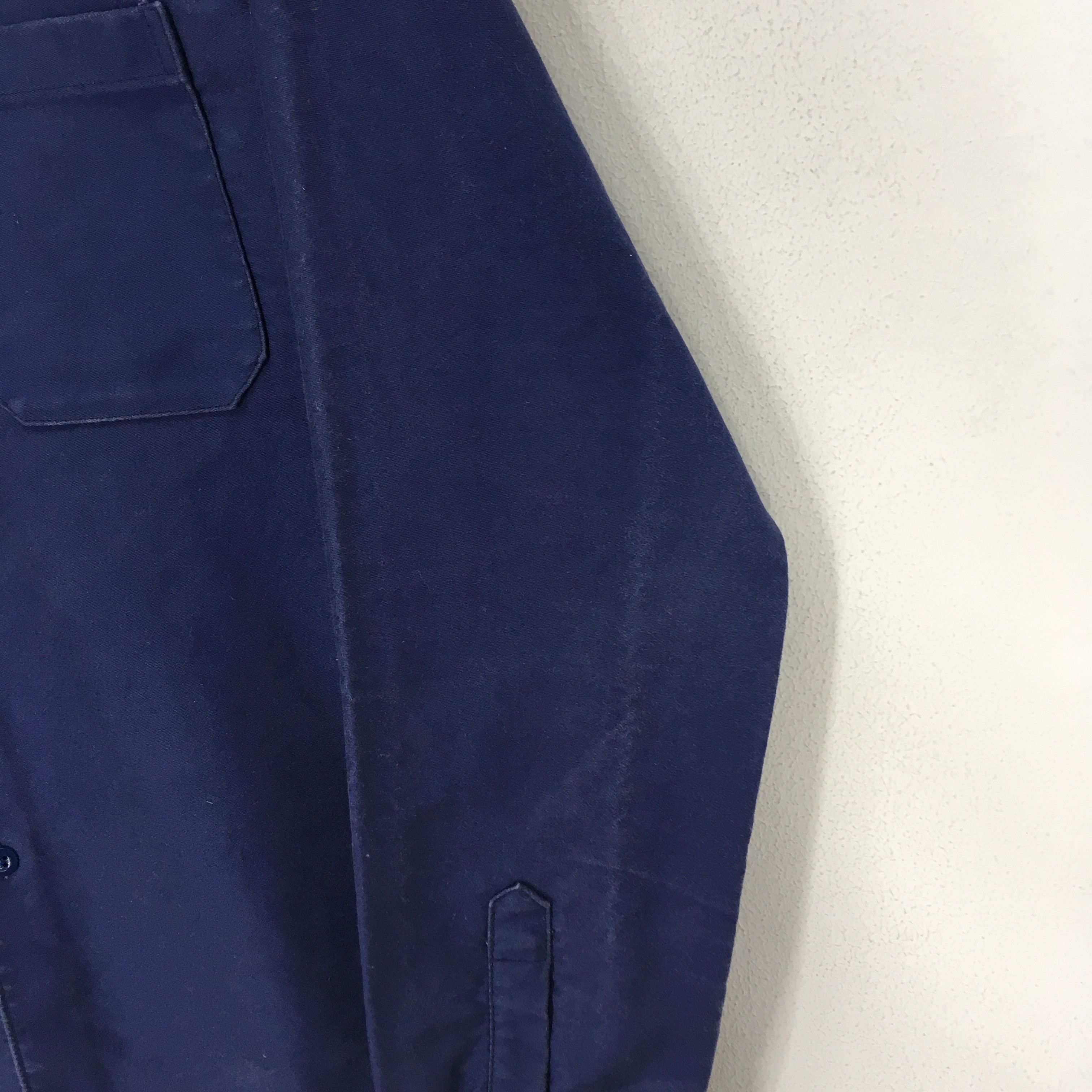 Japanese Brand Vintage 90s Cotton Frenchwork Sanforized Indigo Blue Japan Size US M / EU 48-50 / 2 - 5 Thumbnail