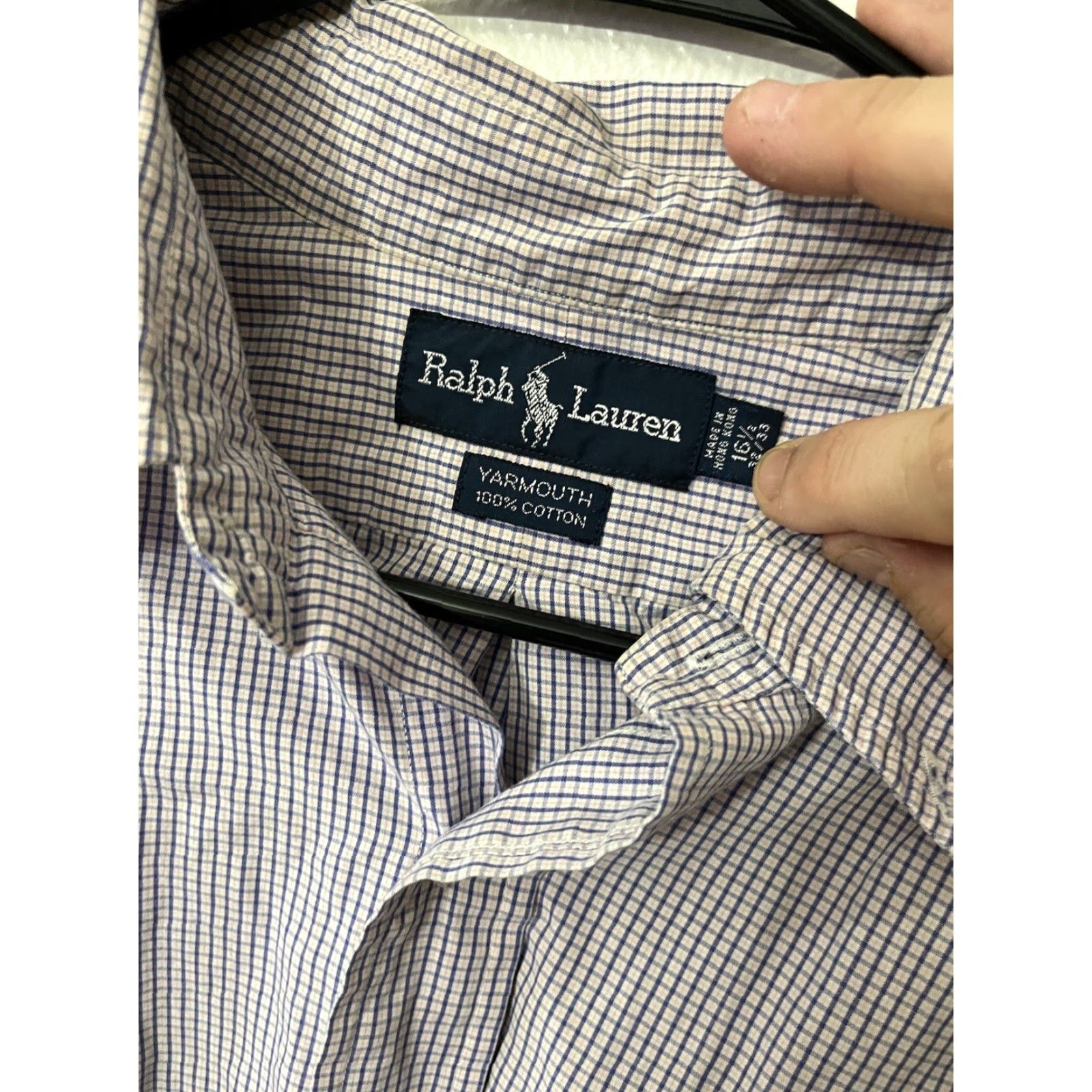 Ralph Lauren Ralph Lauren Shirt Men’s 16.5 Purple Check Button-Down Classic Fit Cotton Yarmouth 90s Style Mens Size US L / EU 52-54 / 3 - 4 Thumbnail