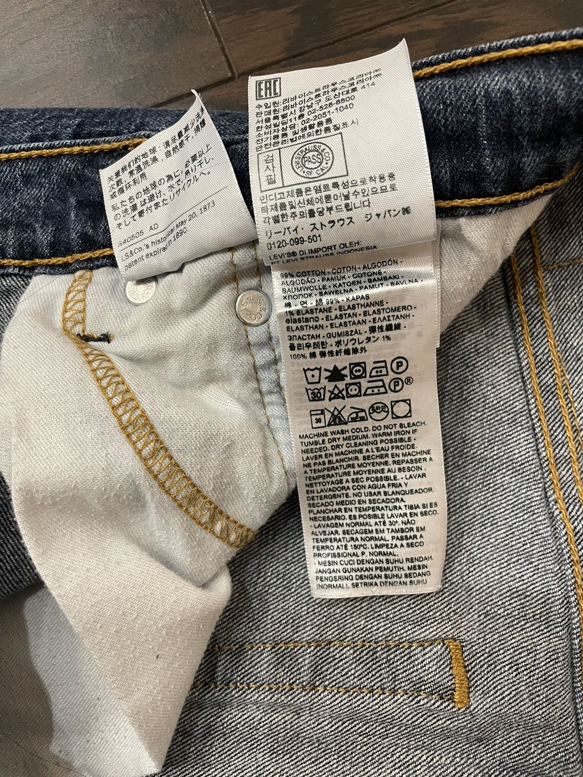 Levi's Vintage Blue Wash Levis 511 Jeans-J2154 Size US 34 / EU 50 - 9 Thumbnail