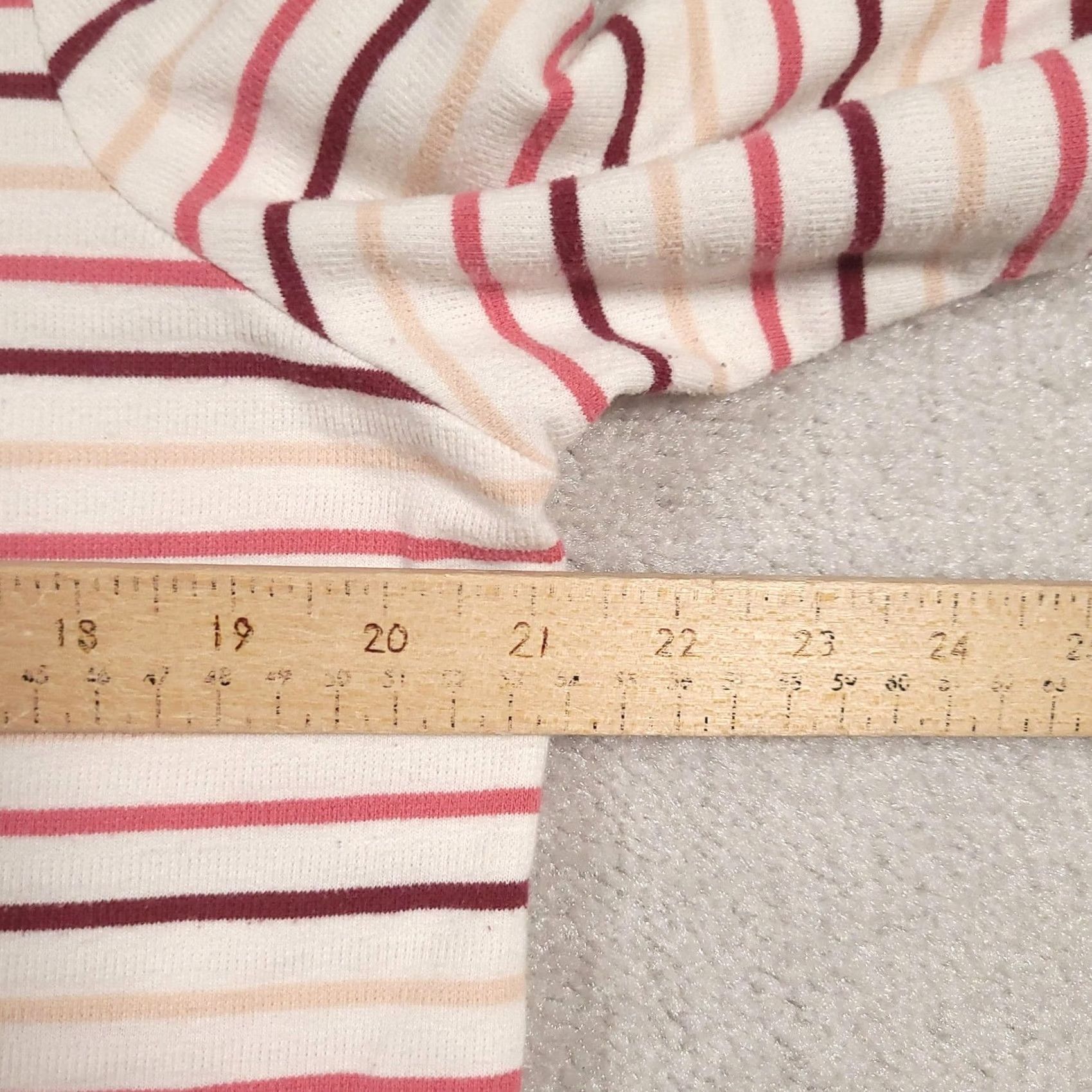 Talbots Talbots Plus Shirt Womens 14W White Pink Red Striped Boatneck Long Sleeve Size XL / US 12-14 / IT 48-50 - 6 Thumbnail