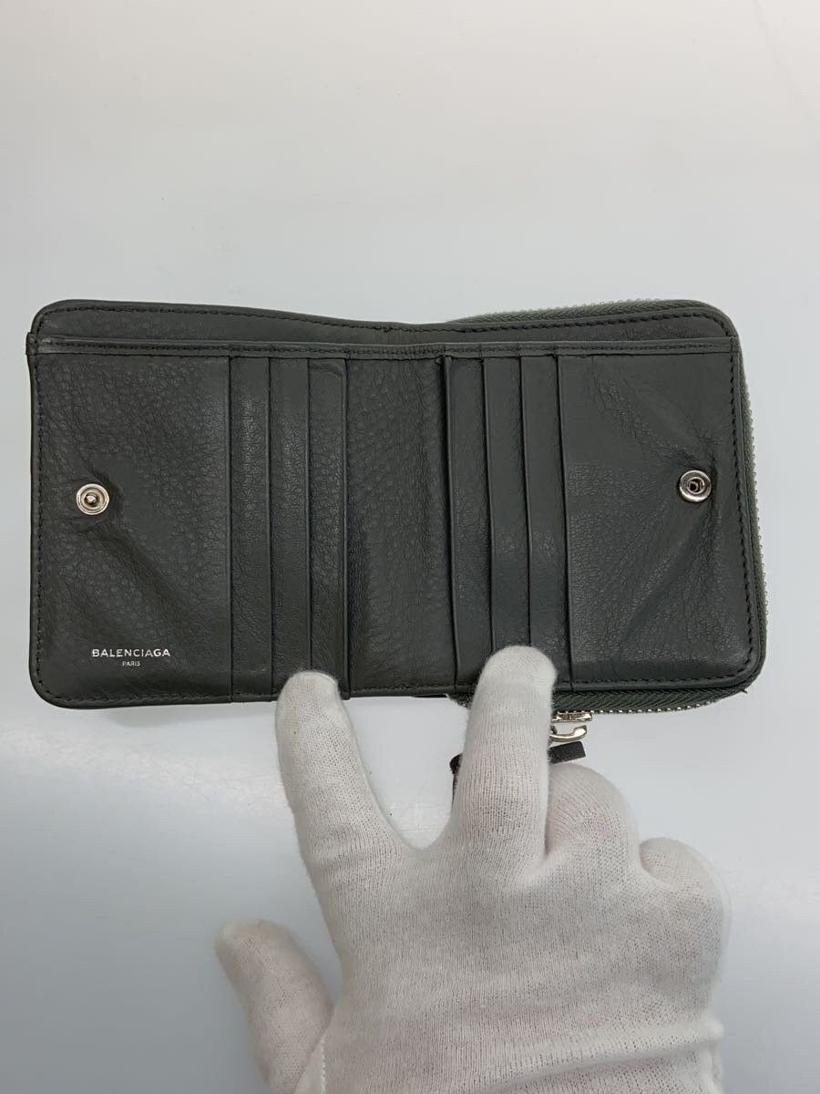 Balenciaga Balenciaga Leather Short Bi-Fold Wallet Gray Size ONE SIZE - 4 Thumbnail