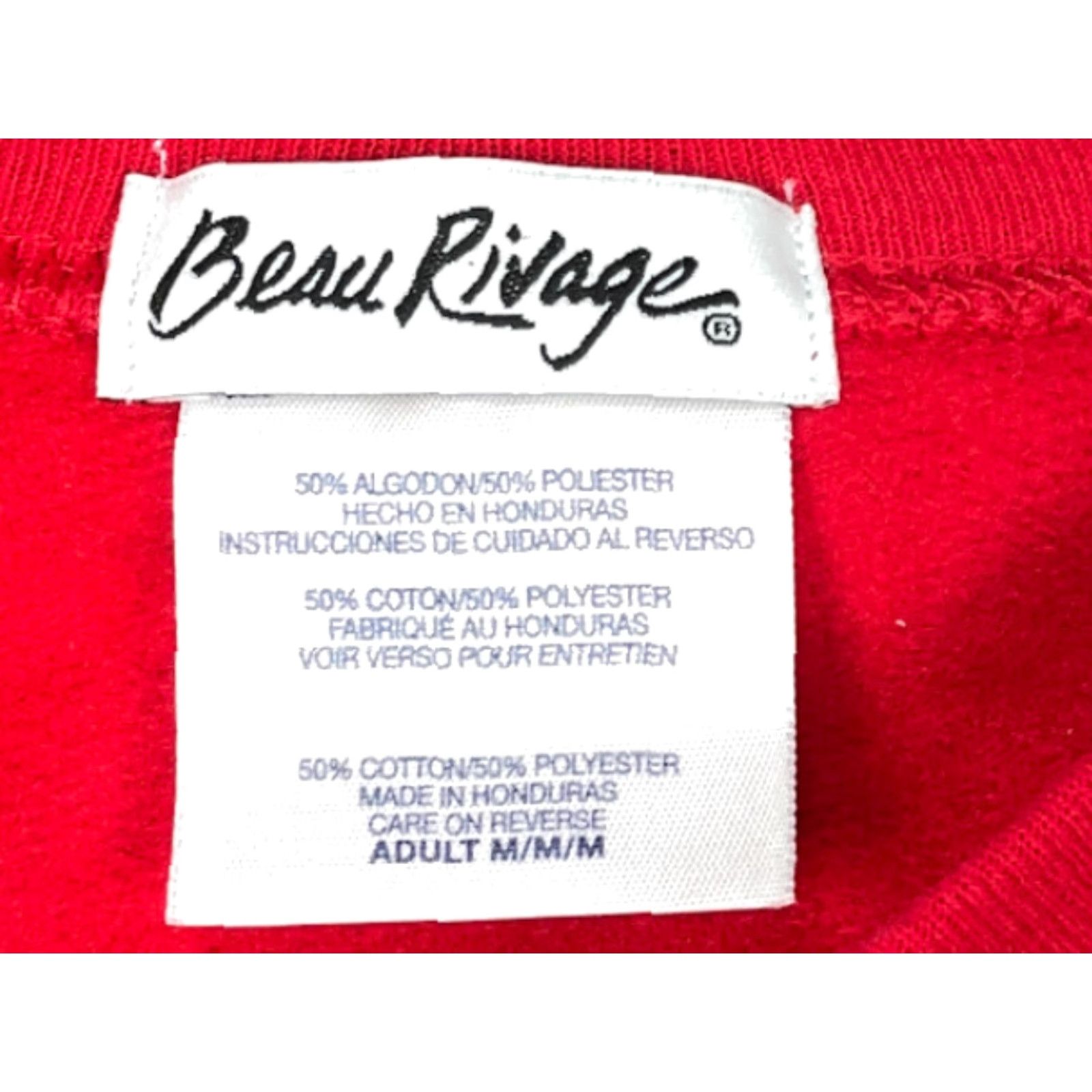 Vintage VINTAGE Beau Rivage Men’s Sweatshirt Pullover Red Graphic Print Cotton Blend 90s Sailing Mississippi M Size US M / EU 48-50 / 2 - 3 Thumbnail