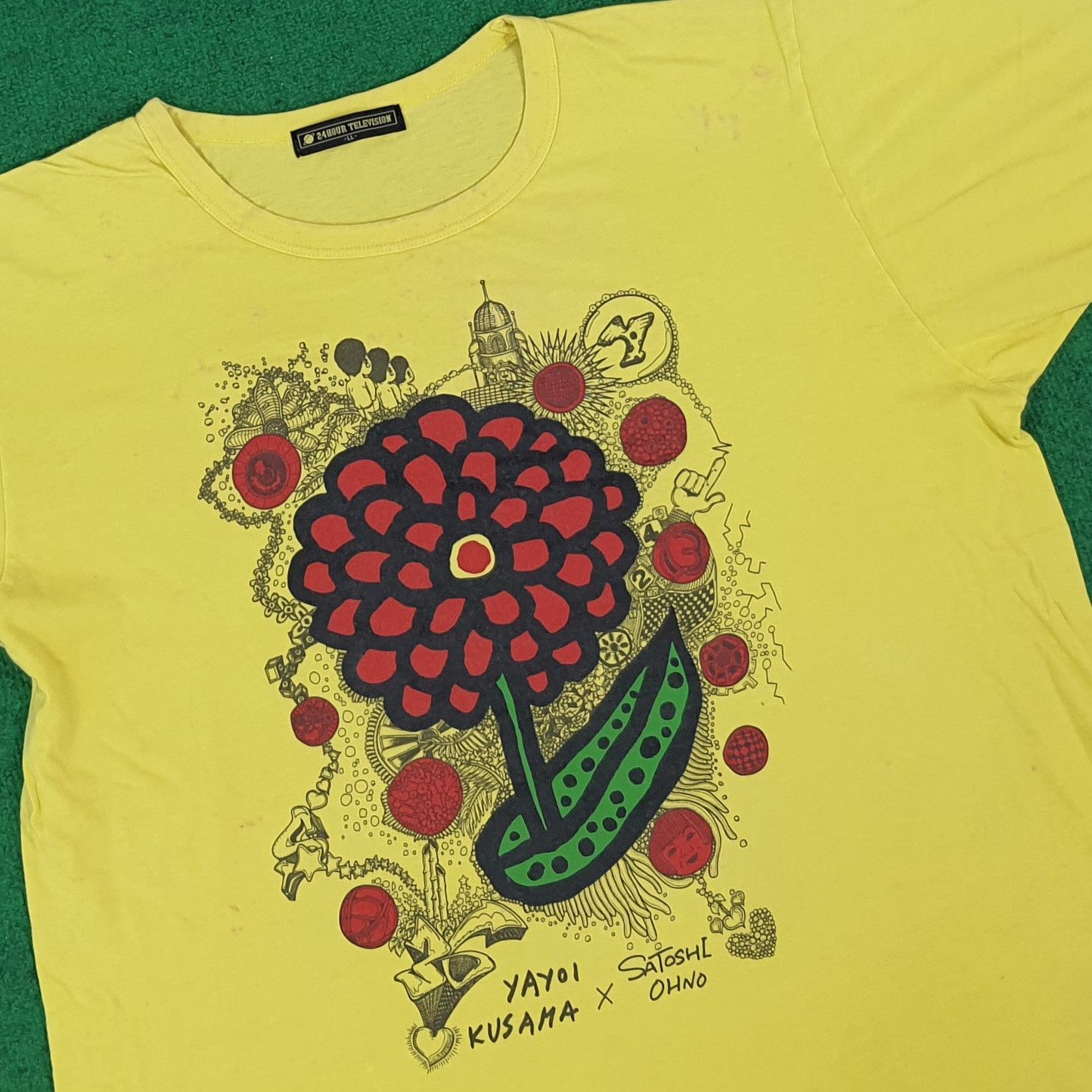Japanese Brand × Vintage Vintage Yayoi Kusama x Satomi Ohno Arashi Singer Tshirt Size US XL / EU 56 / 4 - 2 Thumbnail