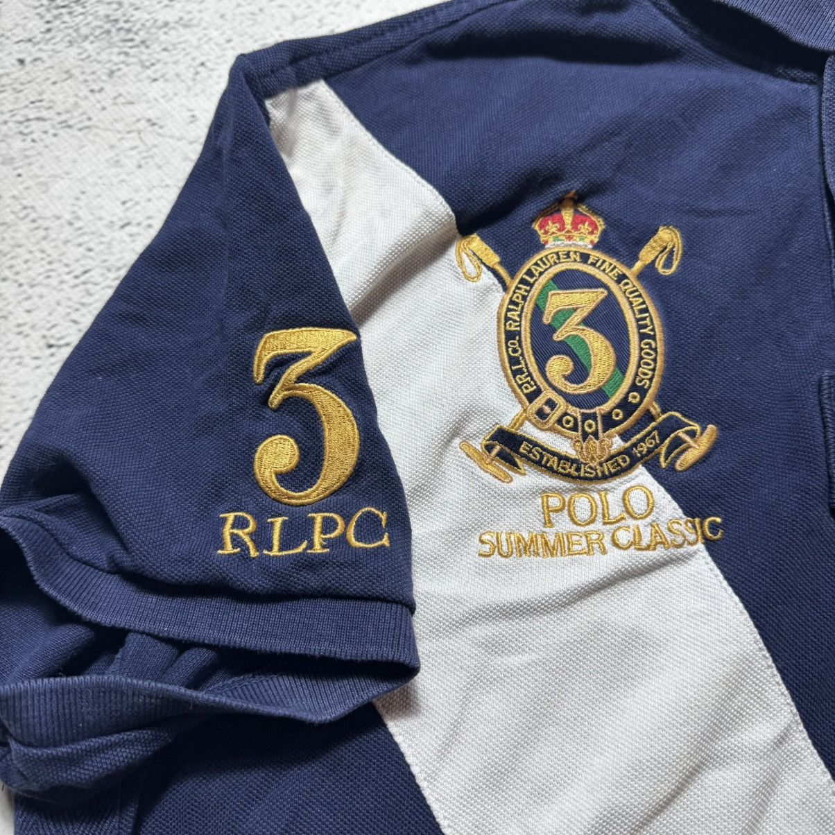 Polo Ralph Lauren × RRL Ralph Lauren × Ralph Lauren Vintage 90s Polo Ralph Lauren Big Logo Spell Out Shirt Size US L / EU 52-54 / 3 - 5 Thumbnail