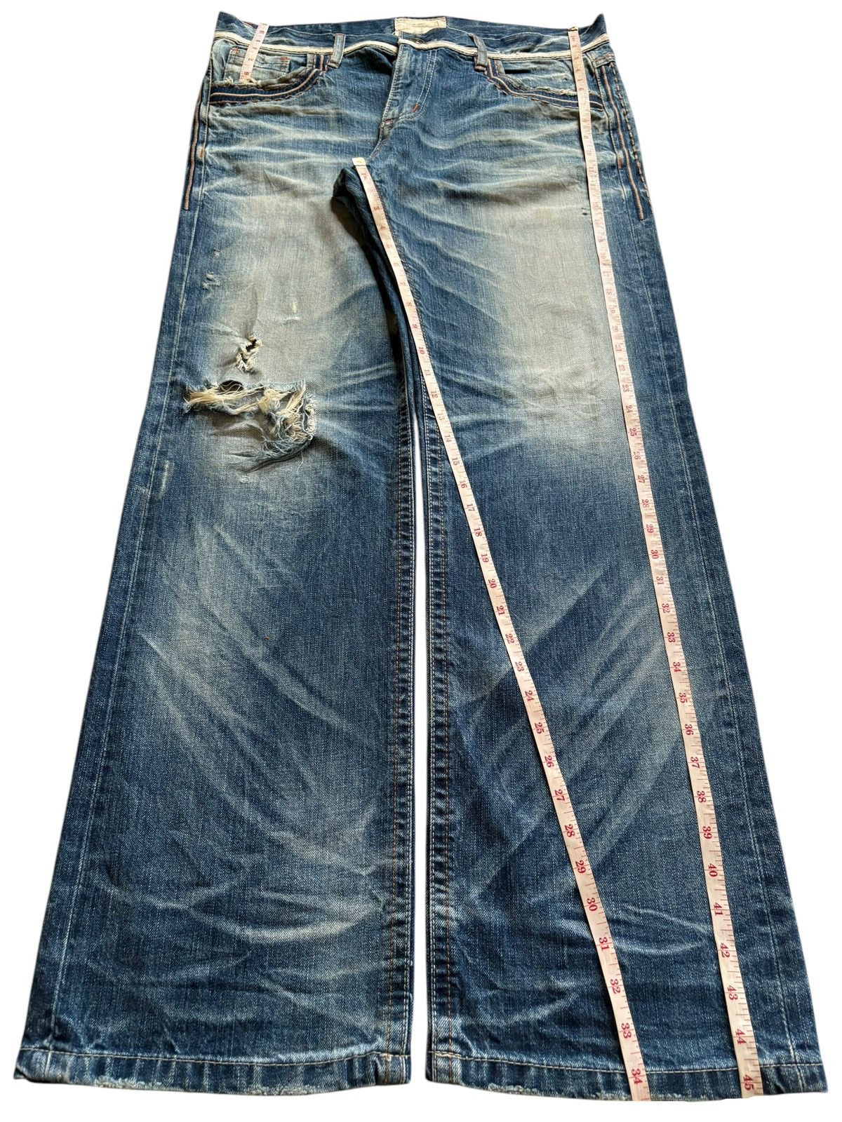 Dsquared2 Vintage Lolita Mud Wash Distressed Baggy Jeans Size 38" / US 16 / IT 52 - 14 Thumbnail