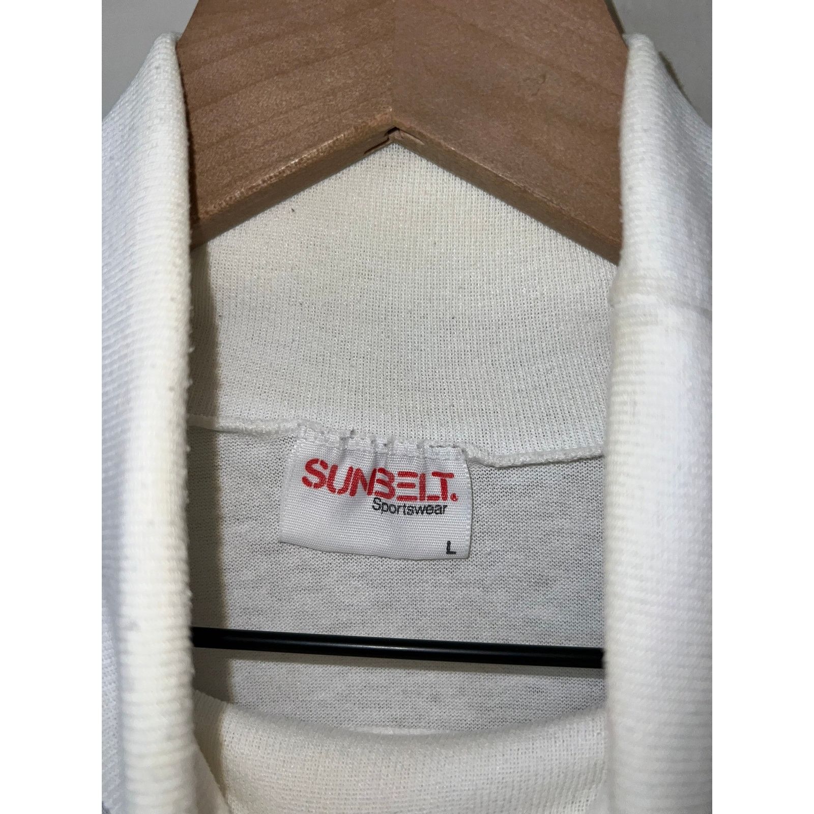 Vintage Vintage White Mockneck Shirt Sunbelt Sportswear Tee Large Size US L / EU 52-54 / 3 - 6 Thumbnail