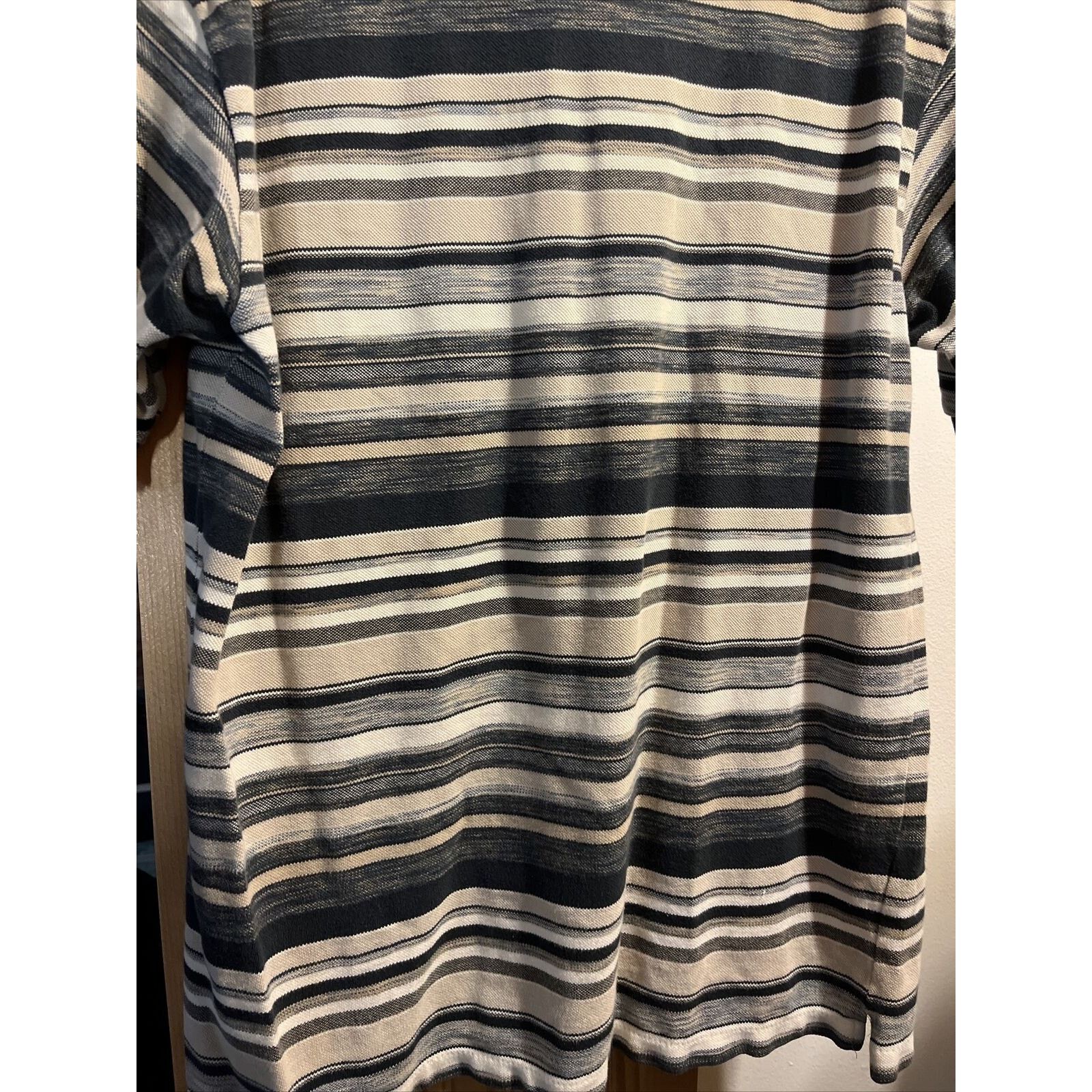 Other Palmland Club VTG Men’s M White Beige Striped SS Cotton Polo Size US M / EU 48-50 / 2 - 10 Thumbnail