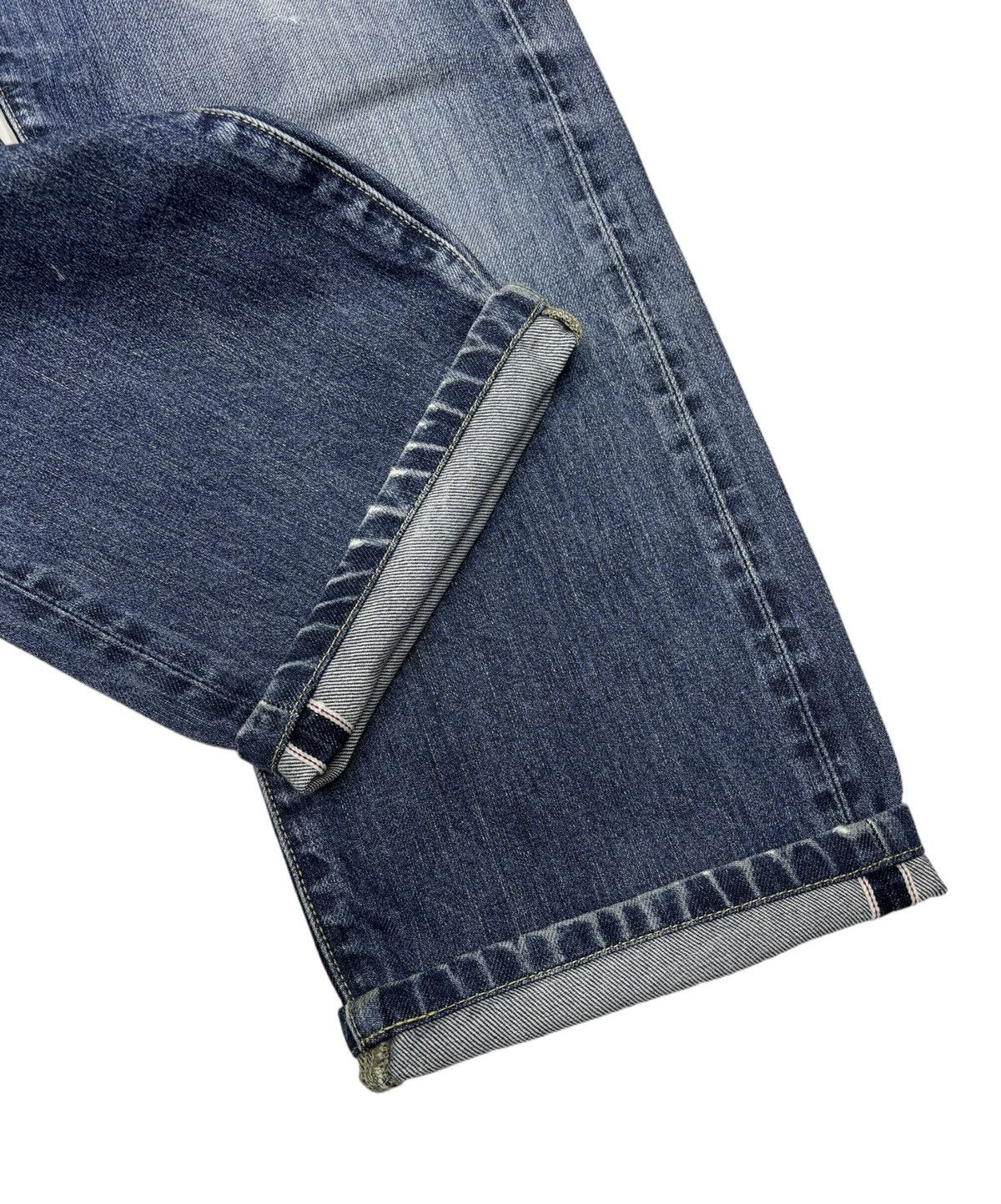 Kapital VINTAGE UNIQLO SELVEDGE DISTRESSED DENIM JEANS Size US 31 - 9 Thumbnail