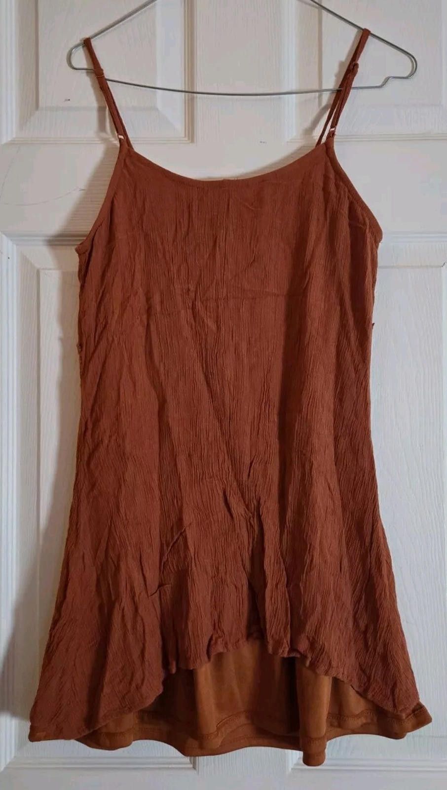 Other Blue Rain Tank Top Blouse Womens Size XS Burnt Orange Knit L Size XS / US 0-2 / IT 36-38 - 4 Thumbnail